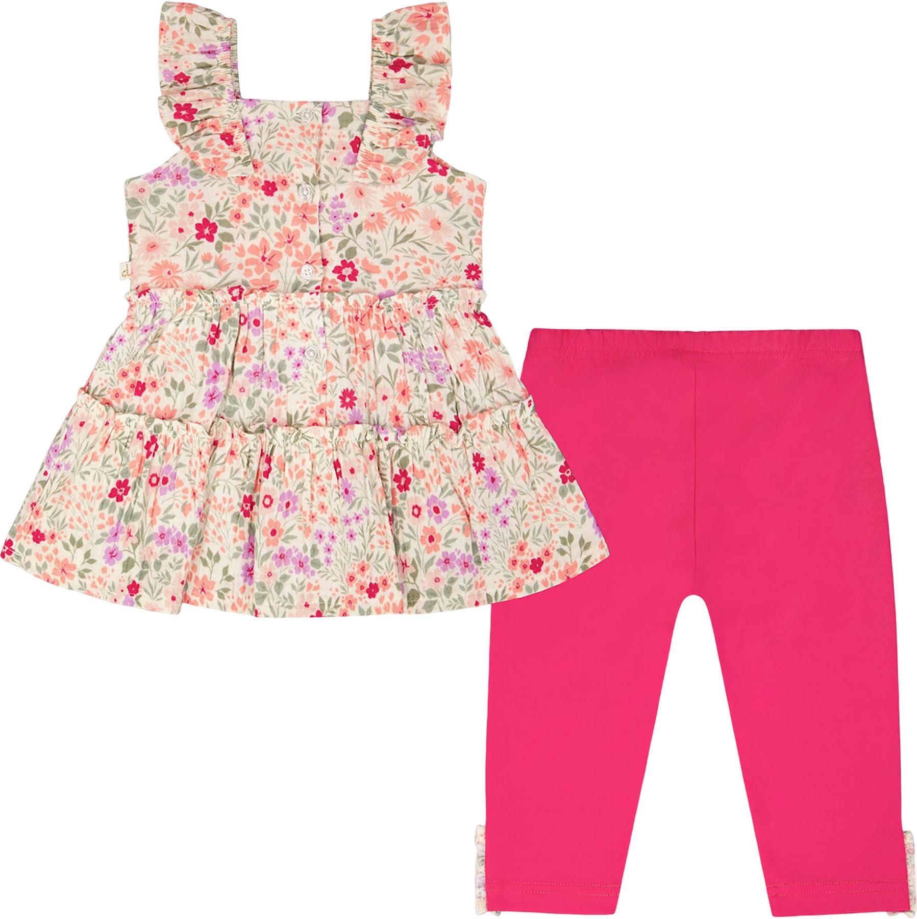 Product gallery image number 2 for product Printed Tunic and Organic Cotton Capri Set - Baby Girl