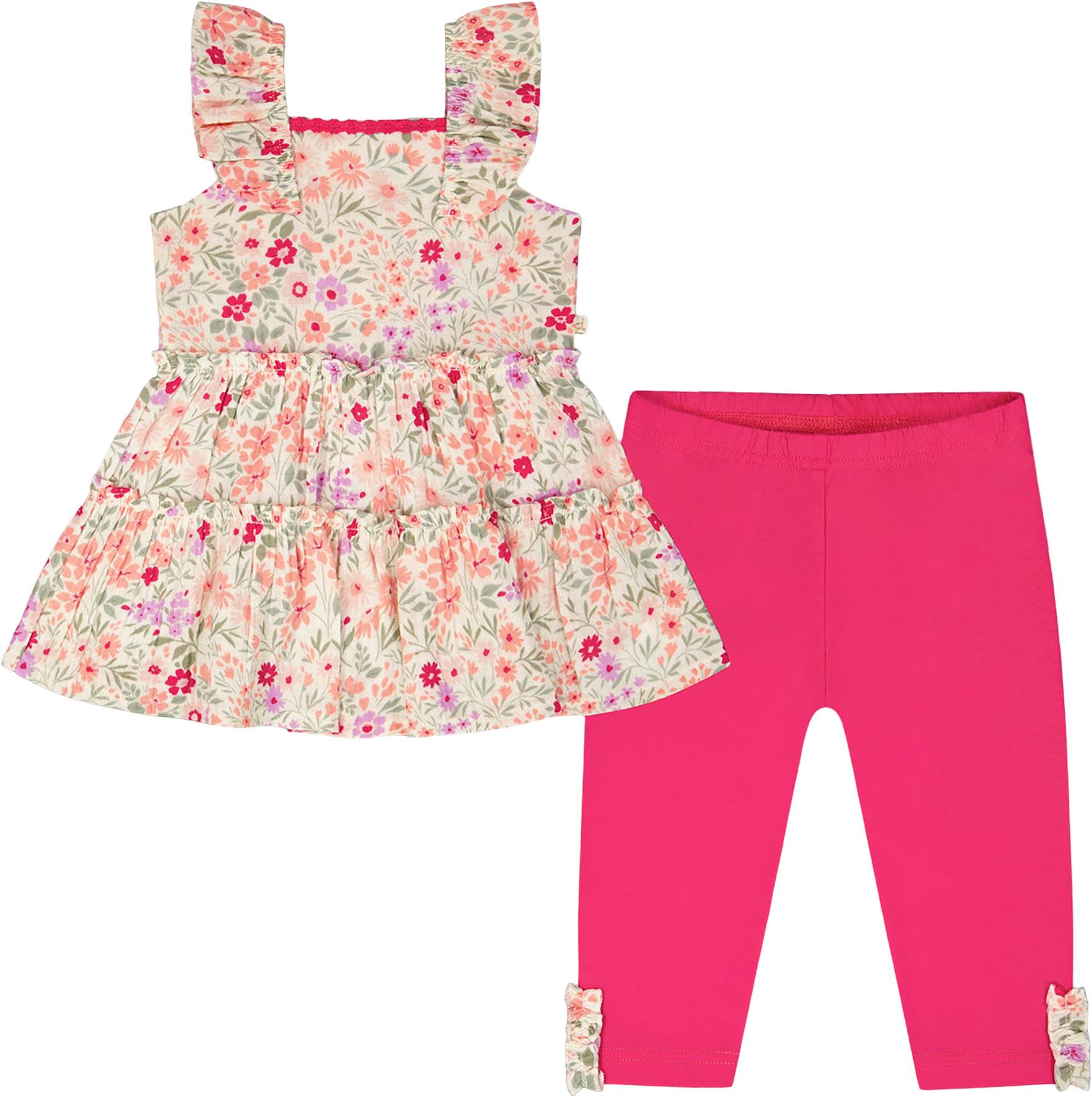 Product image for Printed Tunic and Organic Cotton Capri Set - Little Girl