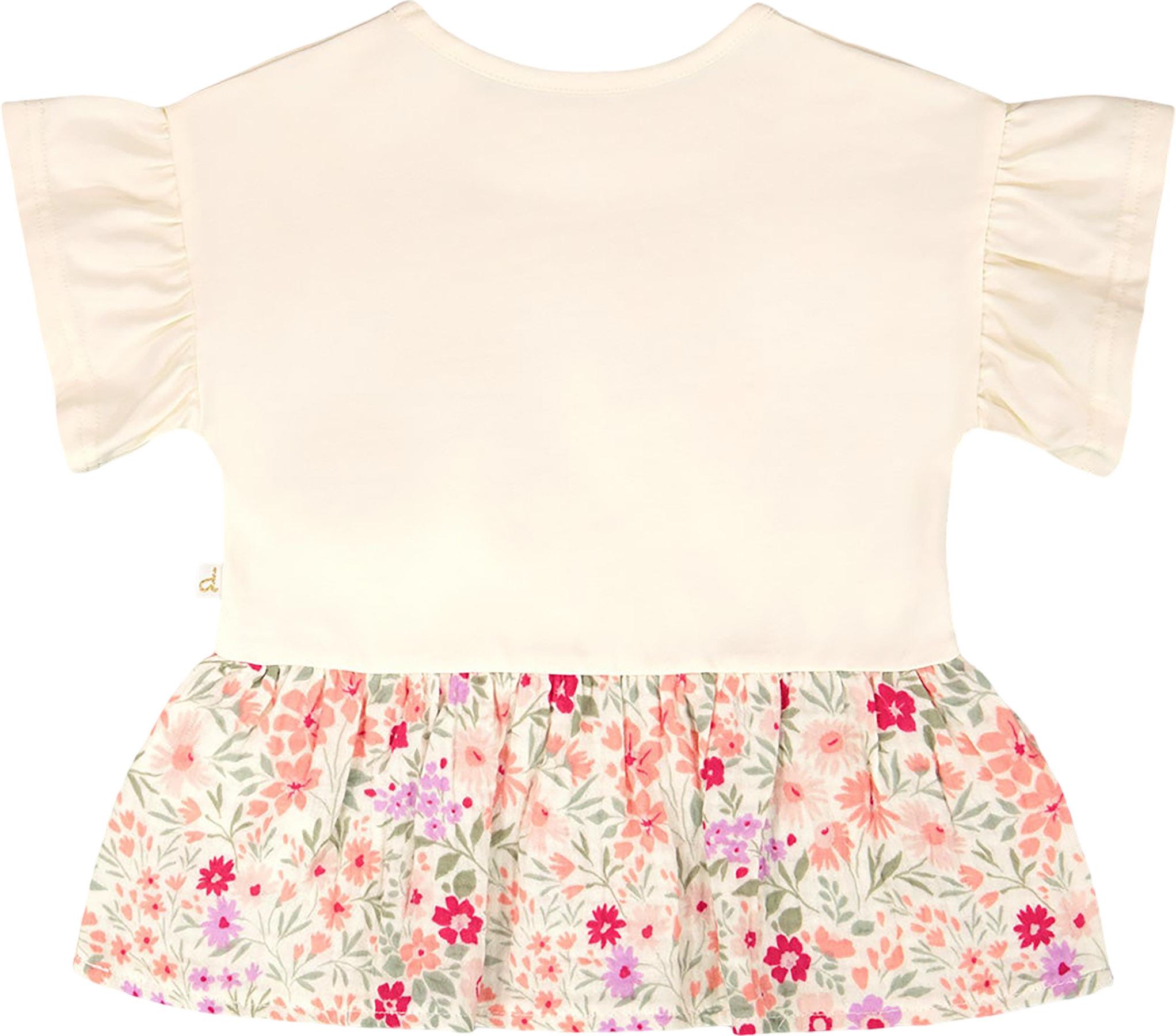 Product gallery image number 2 for product Printed Organic Cotton Bi-Material Tunic - Little Girl