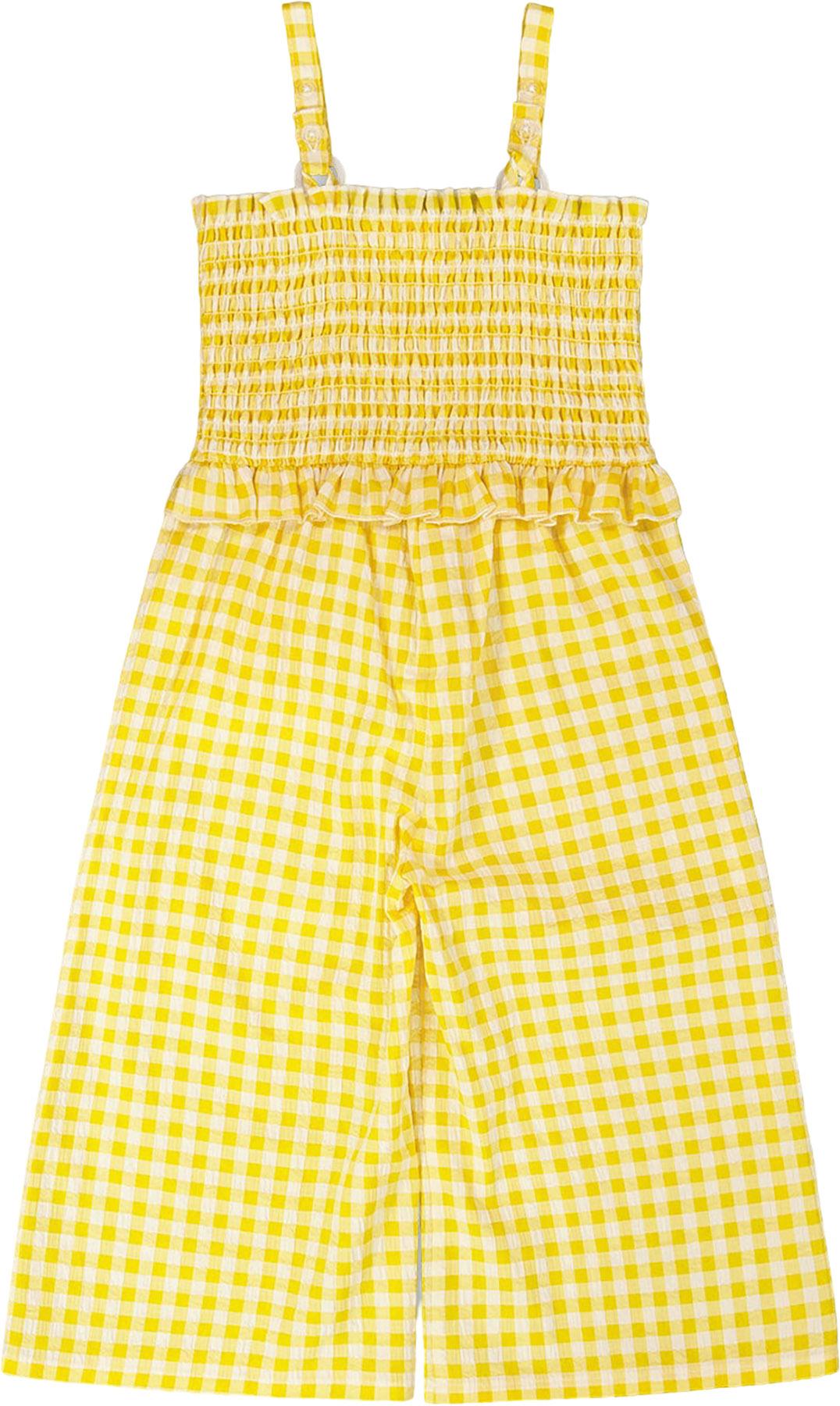 Product gallery image number 2 for product Gingham Smocked Capri Jumpsuit - Big Girl