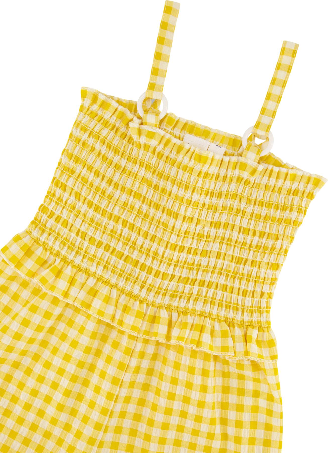 Product gallery image number 3 for product Gingham Smocked Capri Jumpsuit - Big Girl