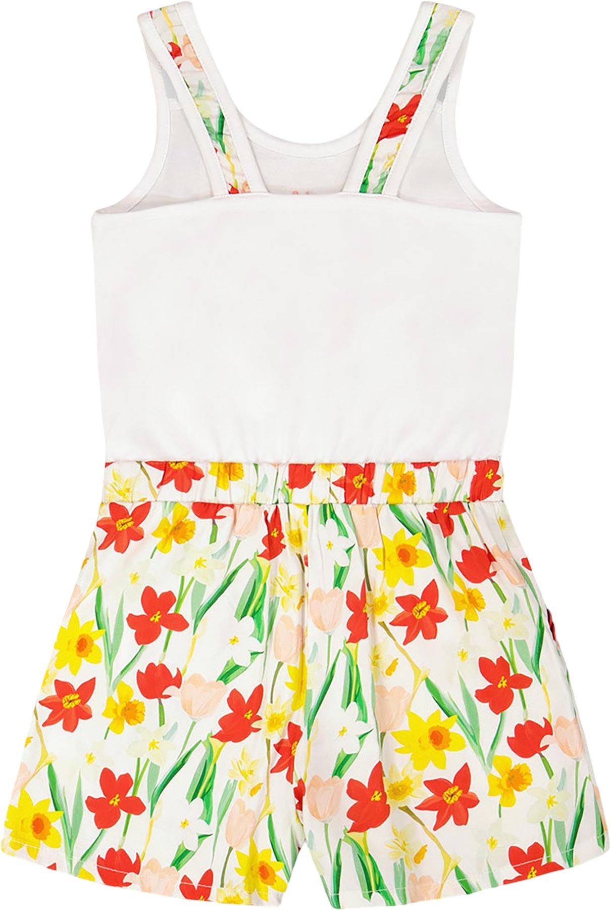 Product gallery image number 2 for product Jersey and Viscose Romper - Little Girl