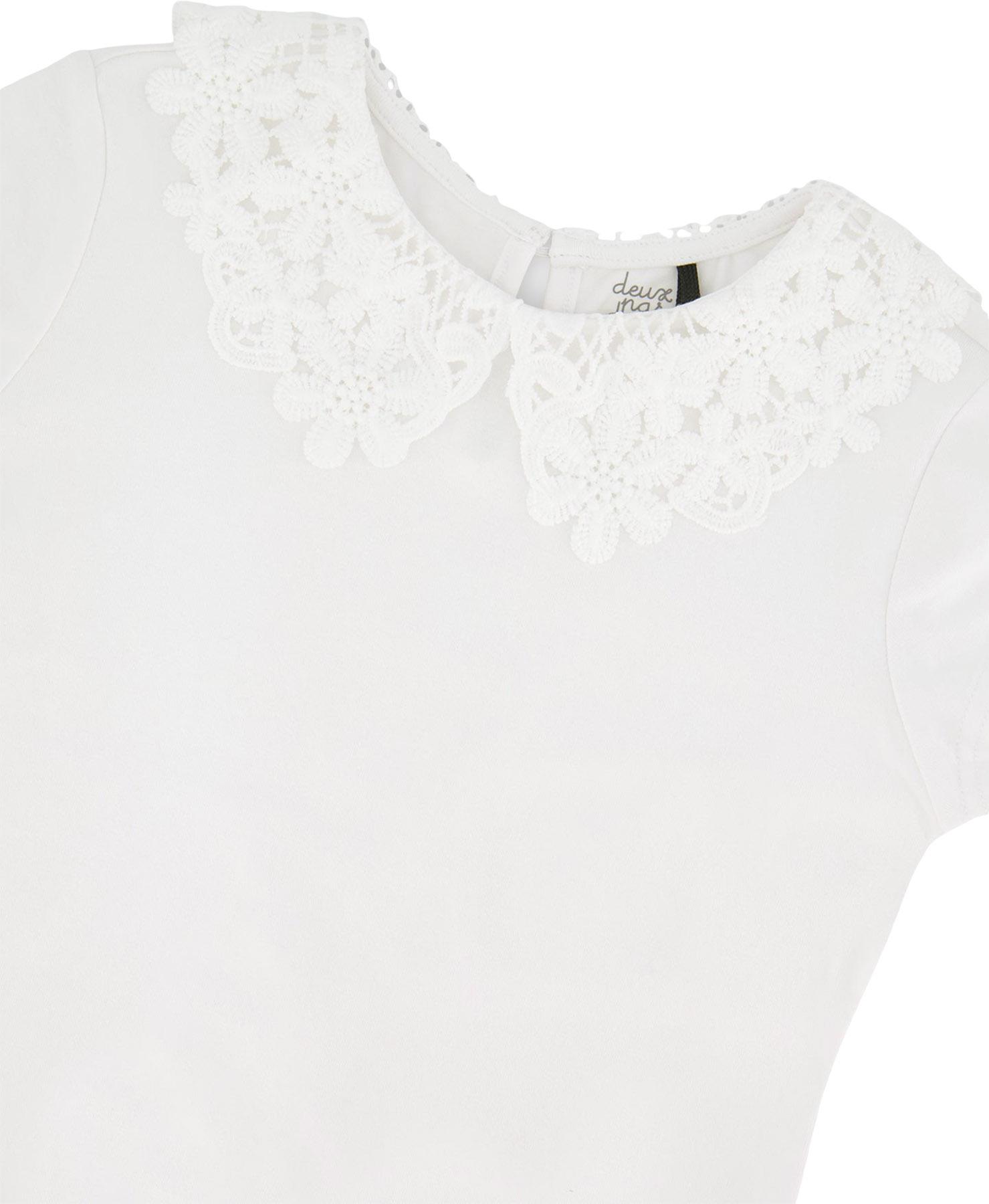 Product gallery image number 2 for product T-Shirt with Crochet Peter Pan Collar - Big Girl