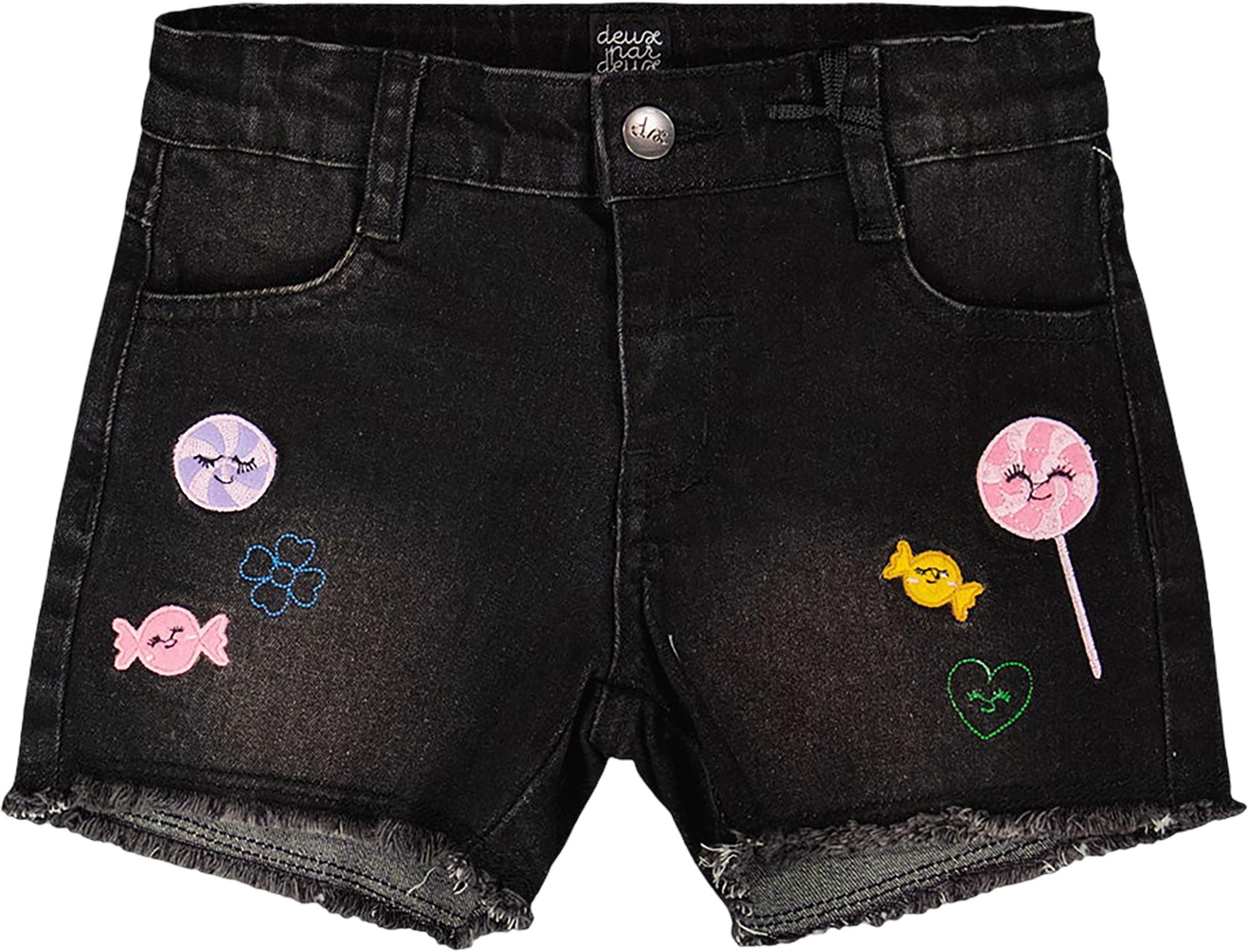 Product image for Denim Shorts with Embroidery - Little Girl