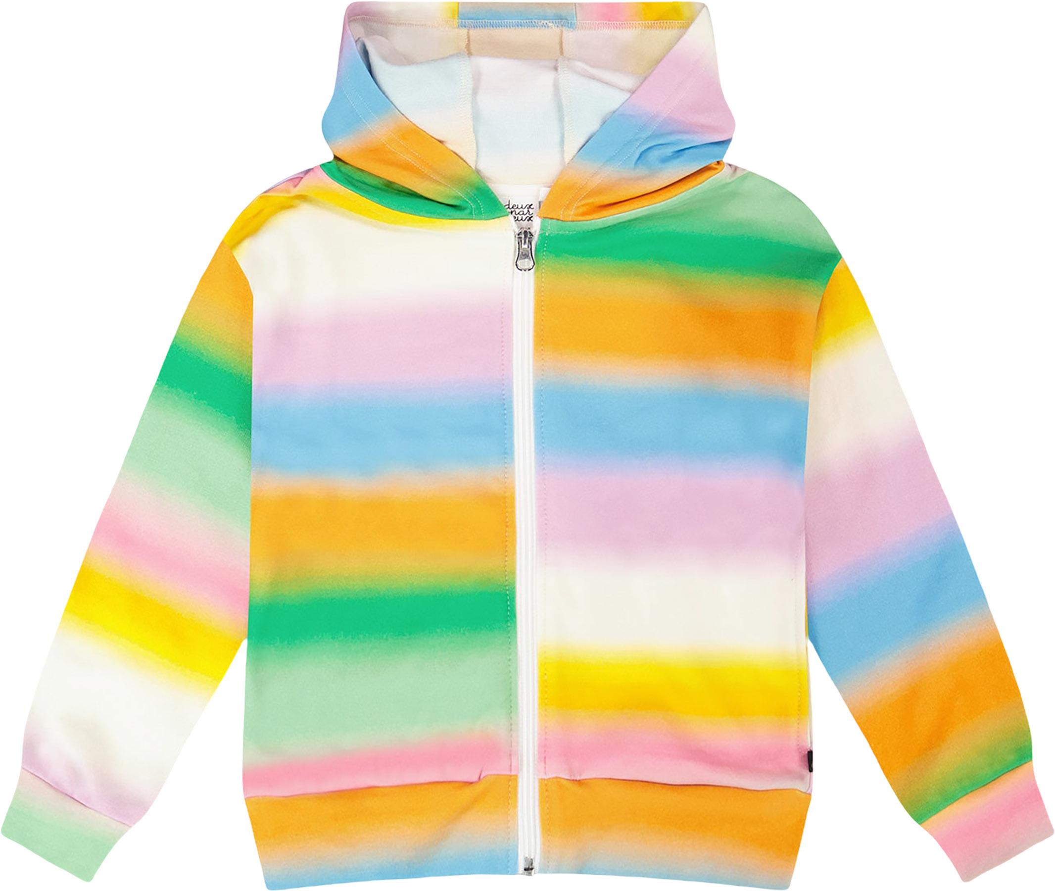 Product image for Printed French Terry Zip Front Hoodie - Little Girl