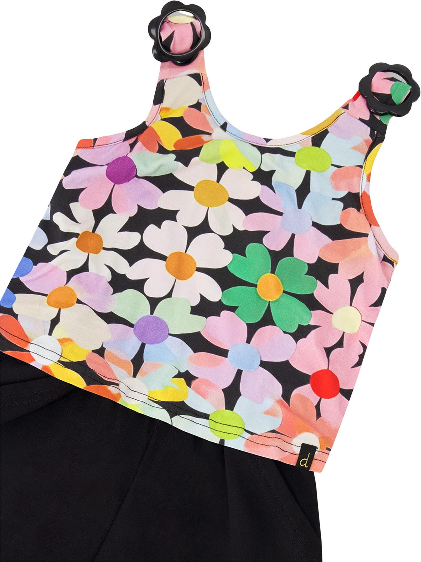 Product gallery image number 3 for product Printed Sleeveless Jersey Jumpsuit - Little Girl