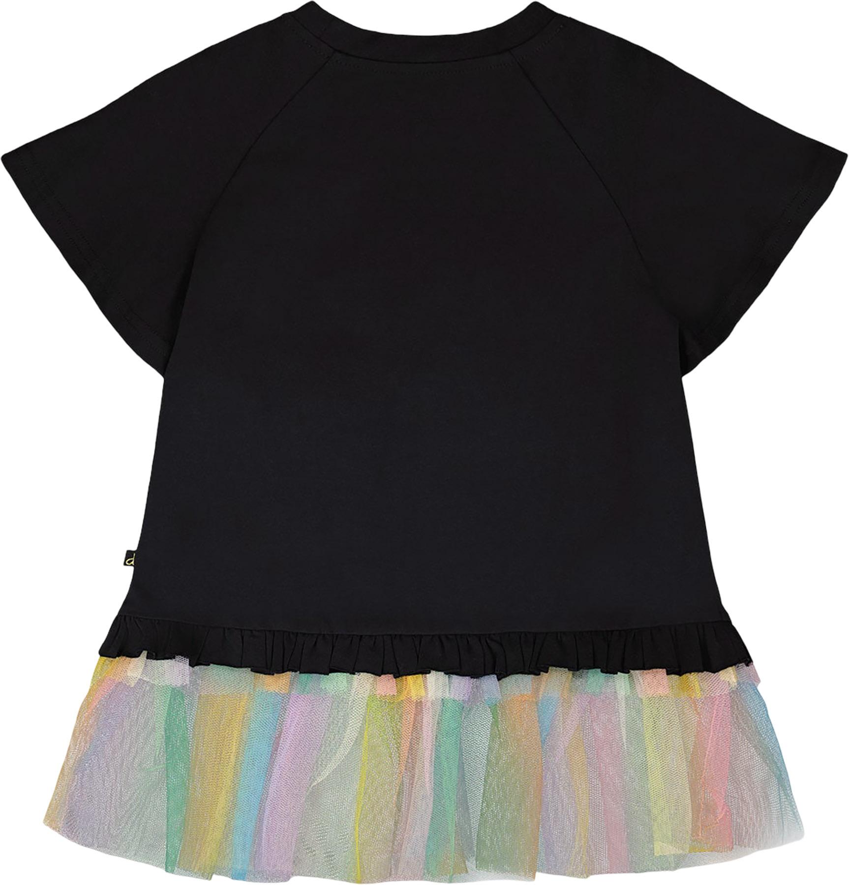 Product gallery image number 2 for product Tunique en coton biologique avec volant en tulle - Petite fille