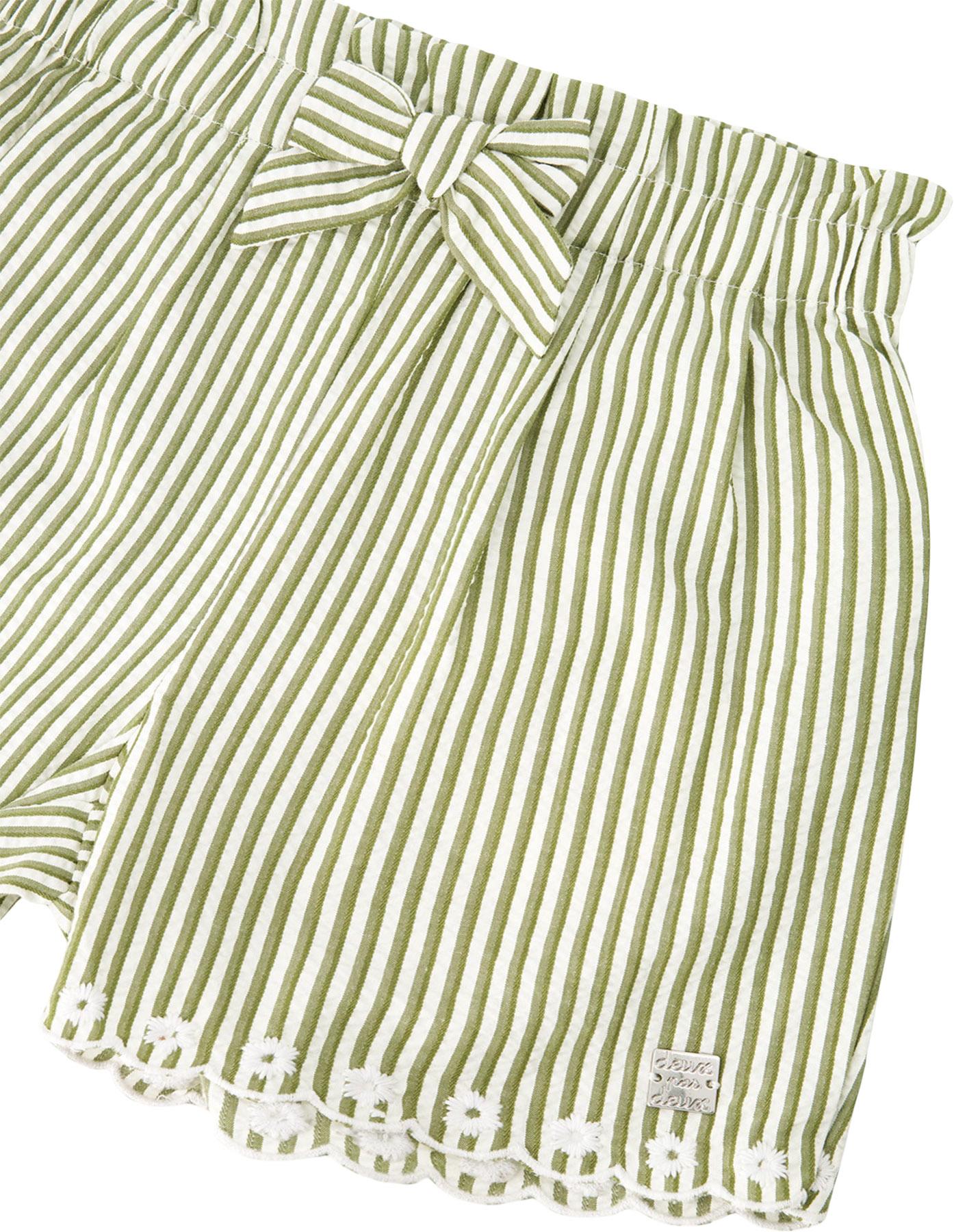 Product gallery image number 2 for product Striped Shorts with Embroidery - Big Girl