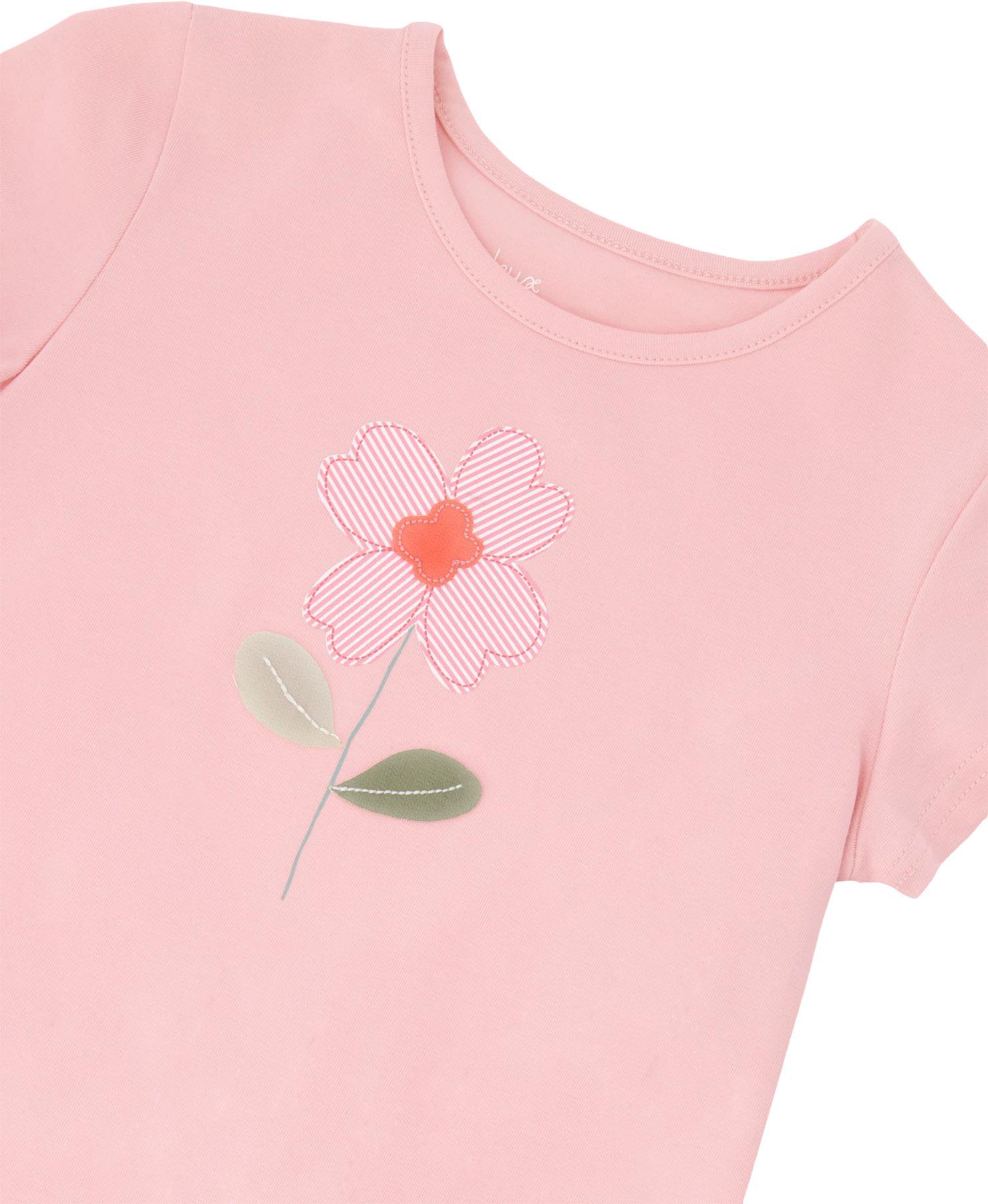 Product gallery image number 2 for product Organic Cotton Bi-Material Tunic with Ruffle - Little Girl