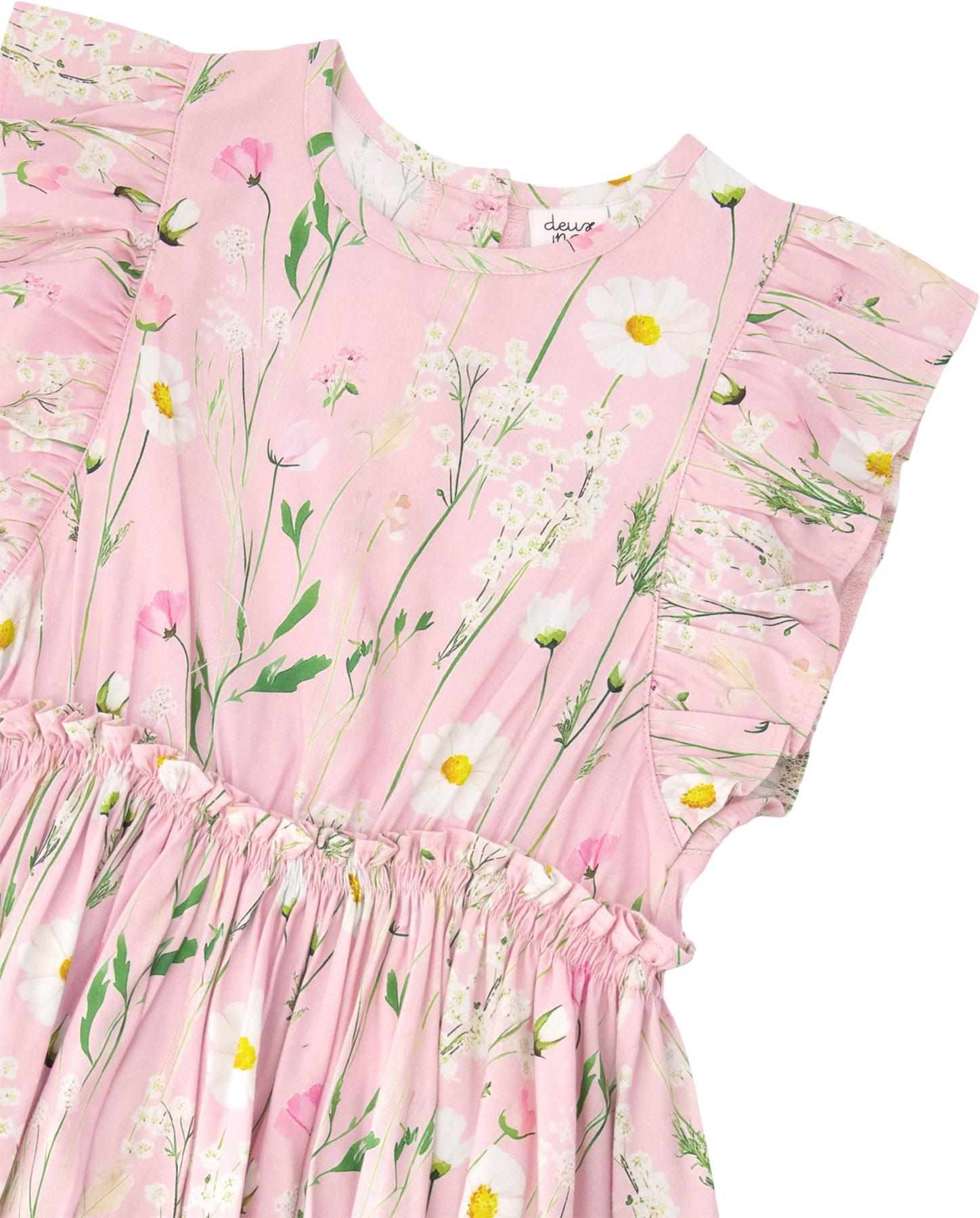 Product gallery image number 3 for product Printed Viscose Dress - Little Girl 