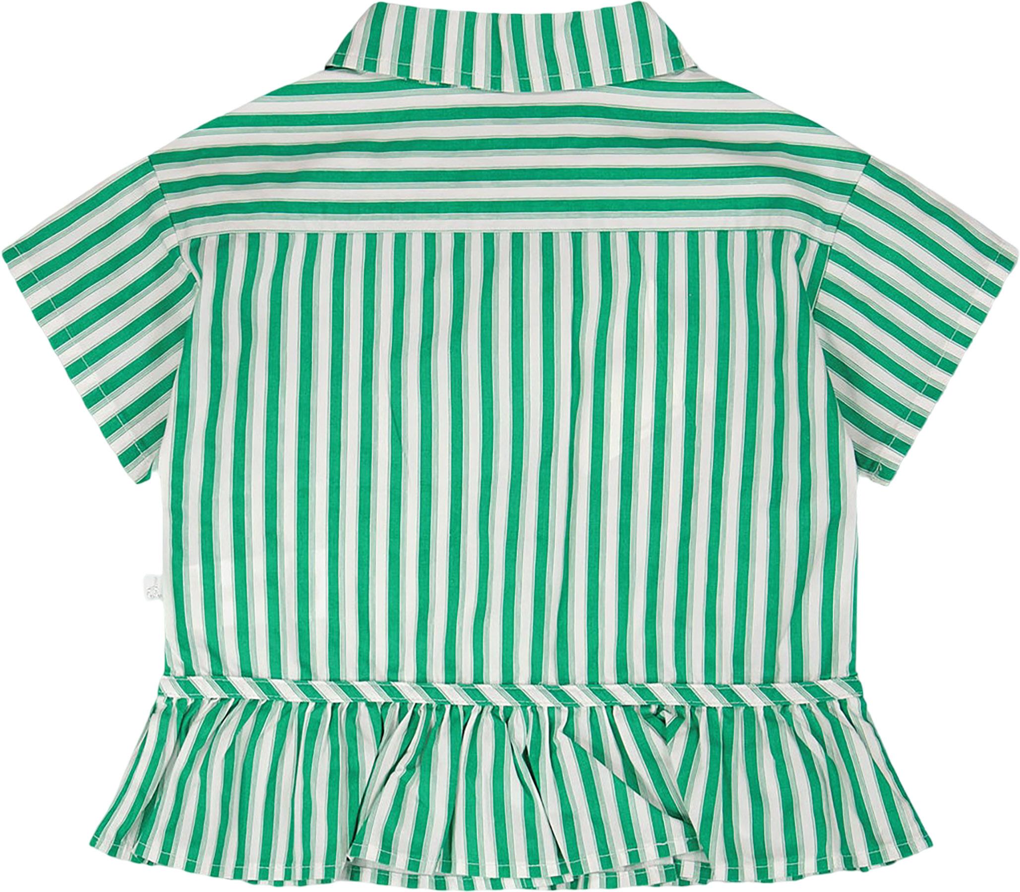 Product gallery image number 2 for product Short Sleeve Striped Button Down Shirt - Little Girl  