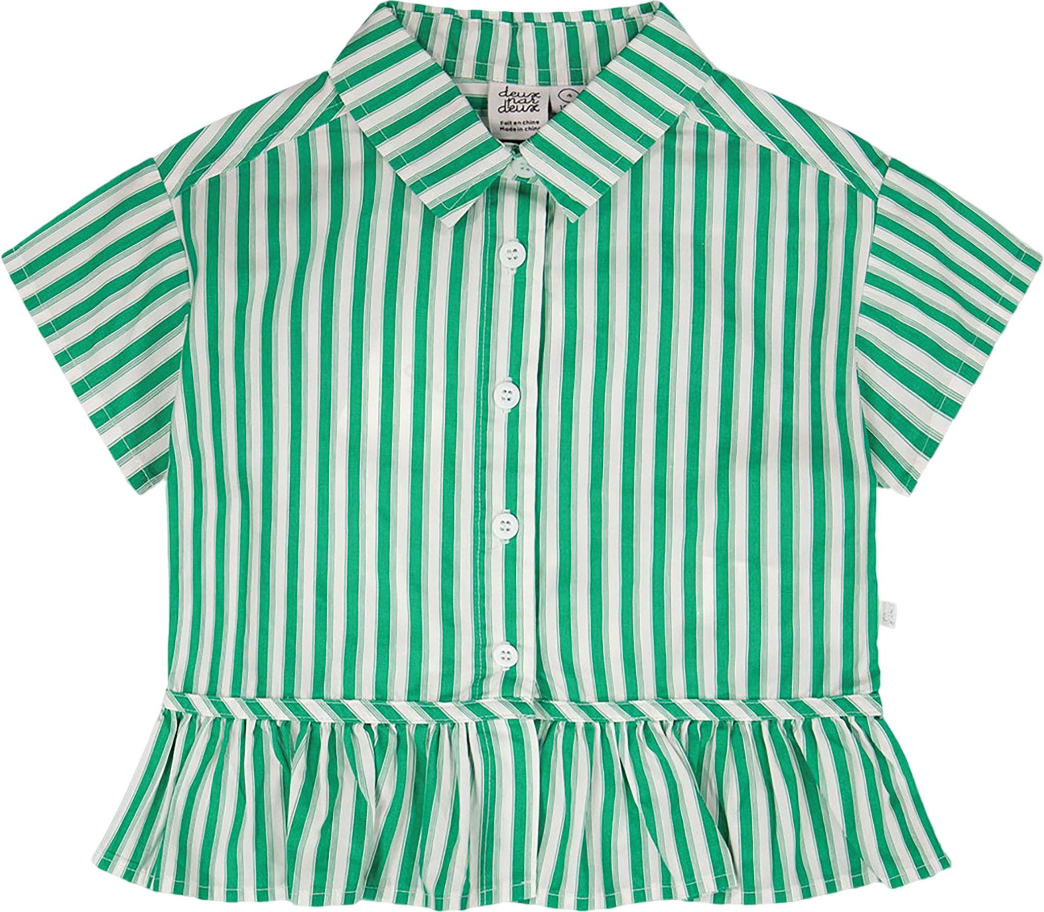 Product image for Short Sleeve Striped Button Down Shirt - Little Girl  