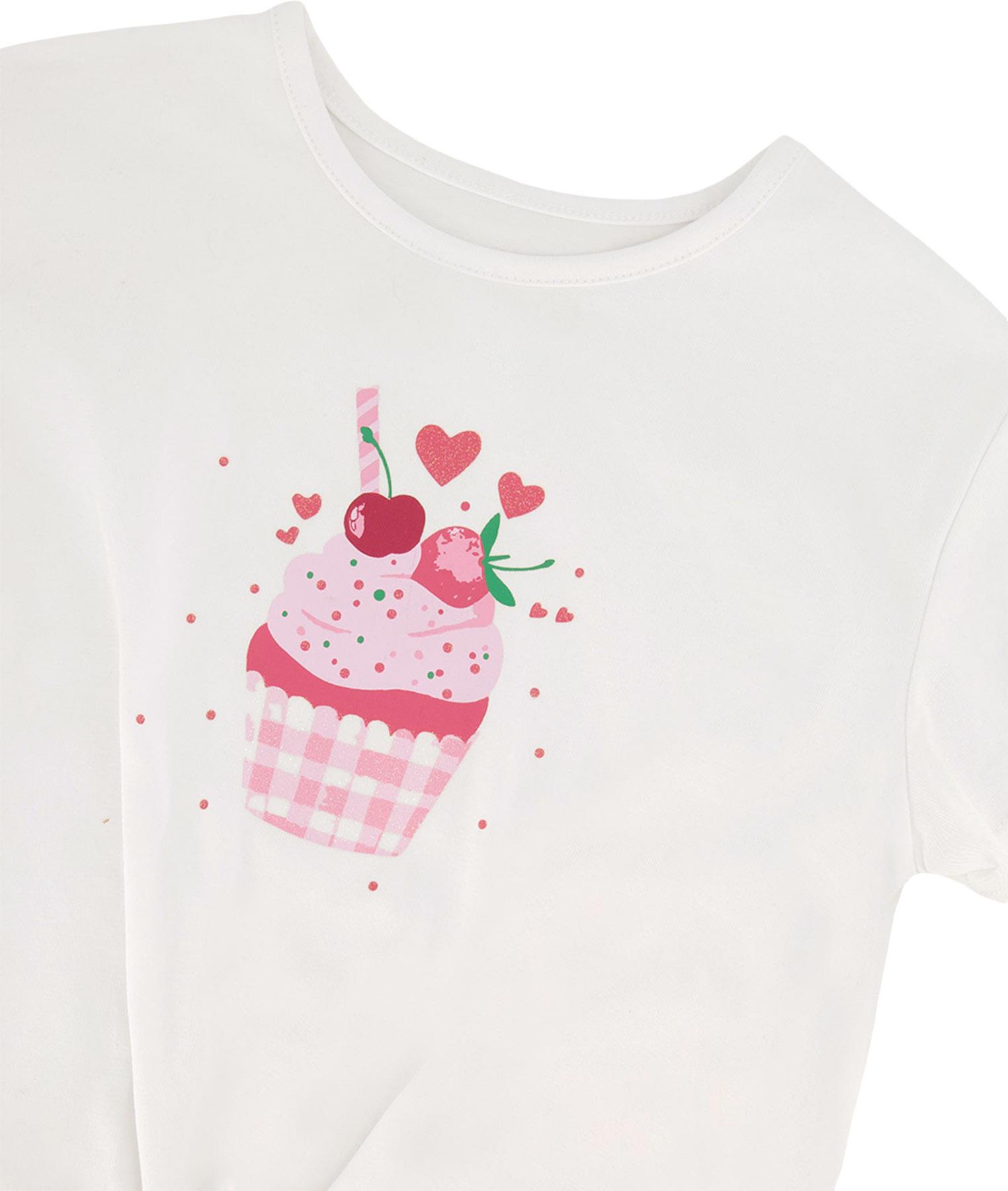 Product gallery image number 3 for product Organic Cotton Jersey T-Shirt with Tie at Waist - Little Girl