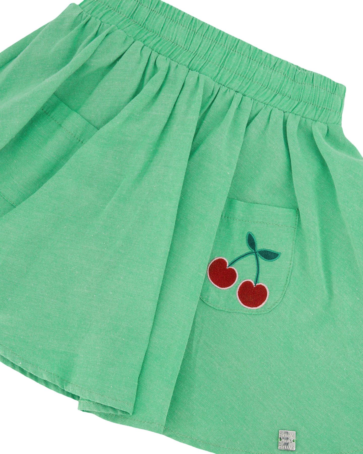 Product gallery image number 3 for product Organic Cotton Skort with Embroidery - Little Girl 