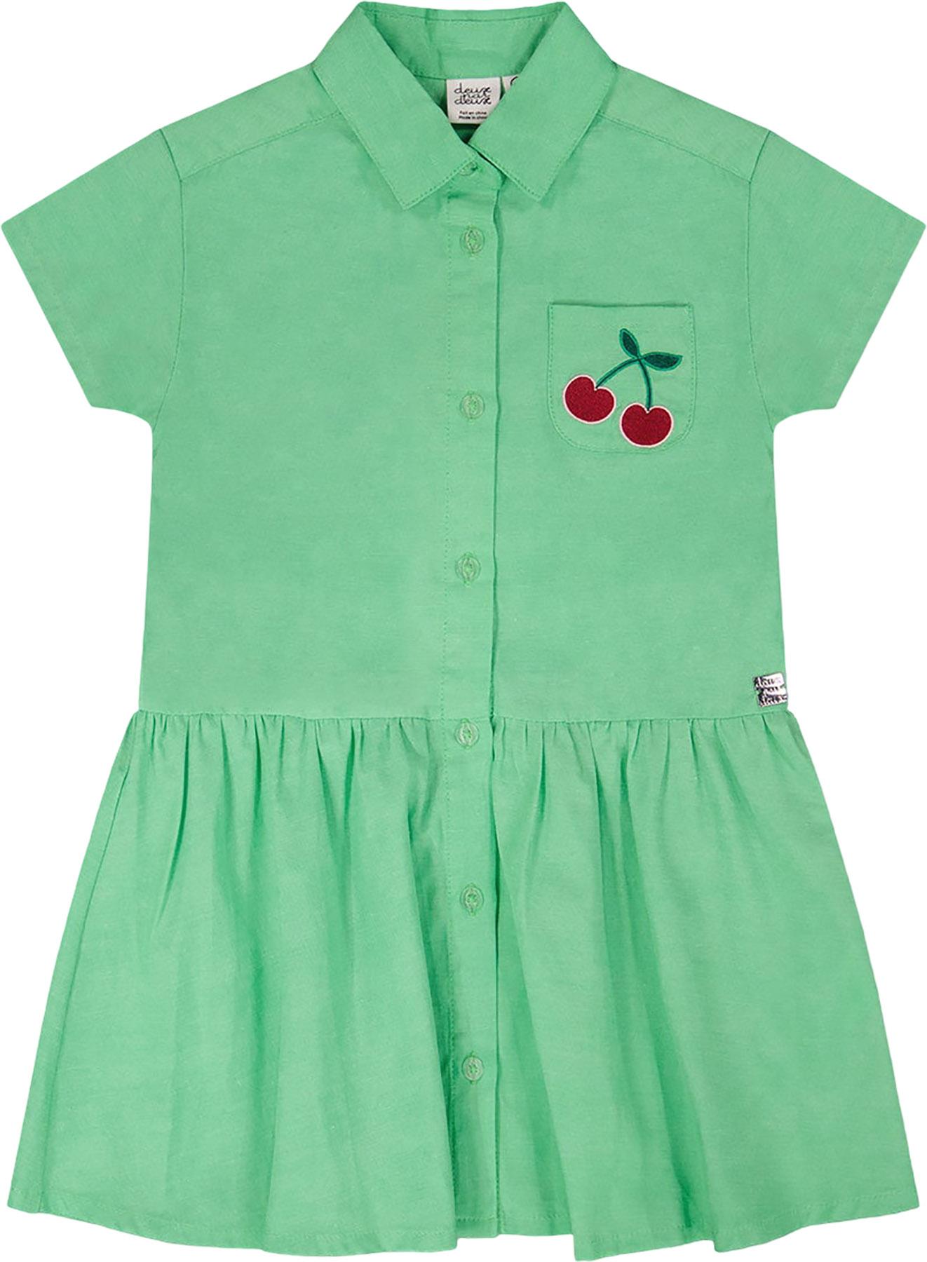 Product image for Cotton Shirt Dress with Embroidery - Little Girl