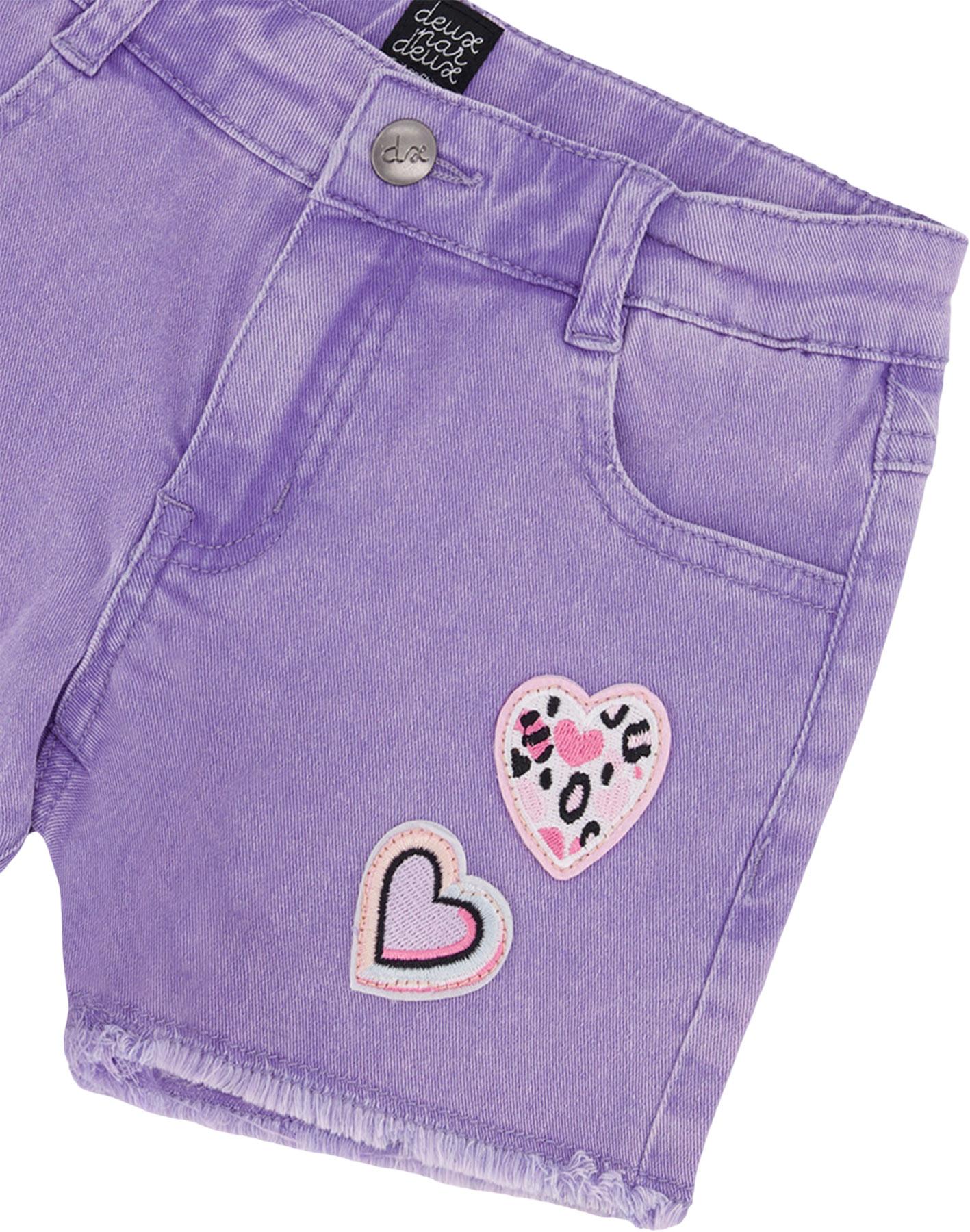 Product gallery image number 3 for product Denim Shorts with Embroidery - Big Girl