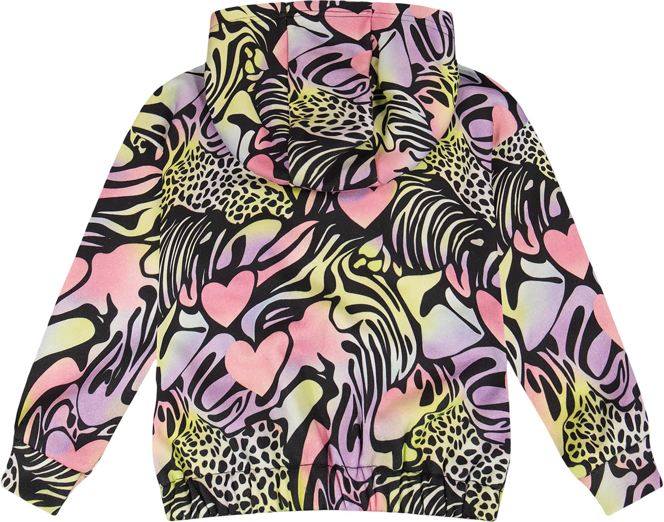 Product gallery image number 2 for product Printed Zip Front French Terry Hoodie - Big Girl