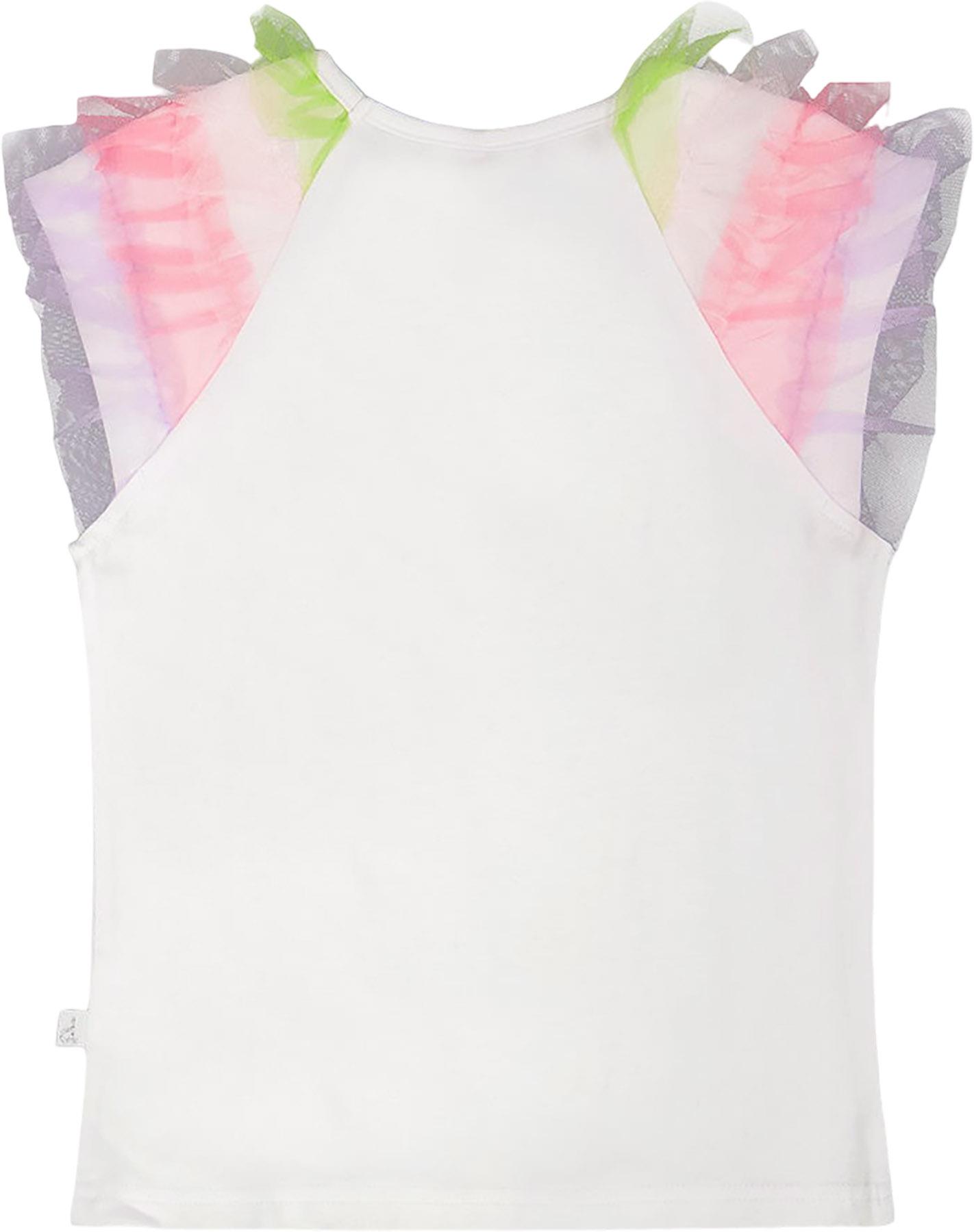 Product gallery image number 2 for product Organic Cotton Jersey T-Shirt with Mesh Sleeves - Little Girl