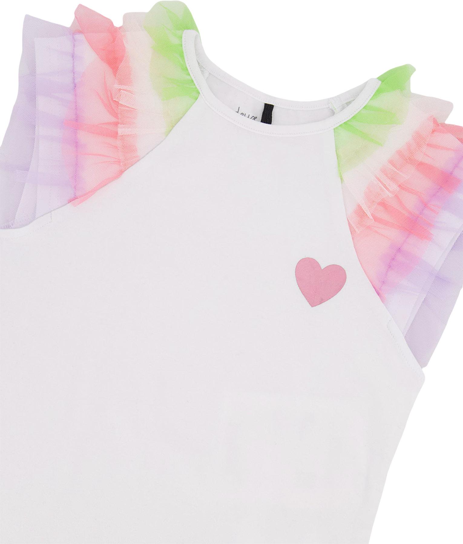 Product gallery image number 3 for product Organic Cotton Jersey T-Shirt with Mesh Sleeves - Little Girl