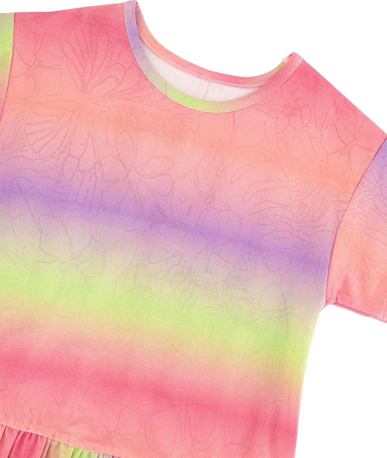 Product gallery image number 3 for product Printed Jersey Dress with Heart Back Cut Out - Big Girl