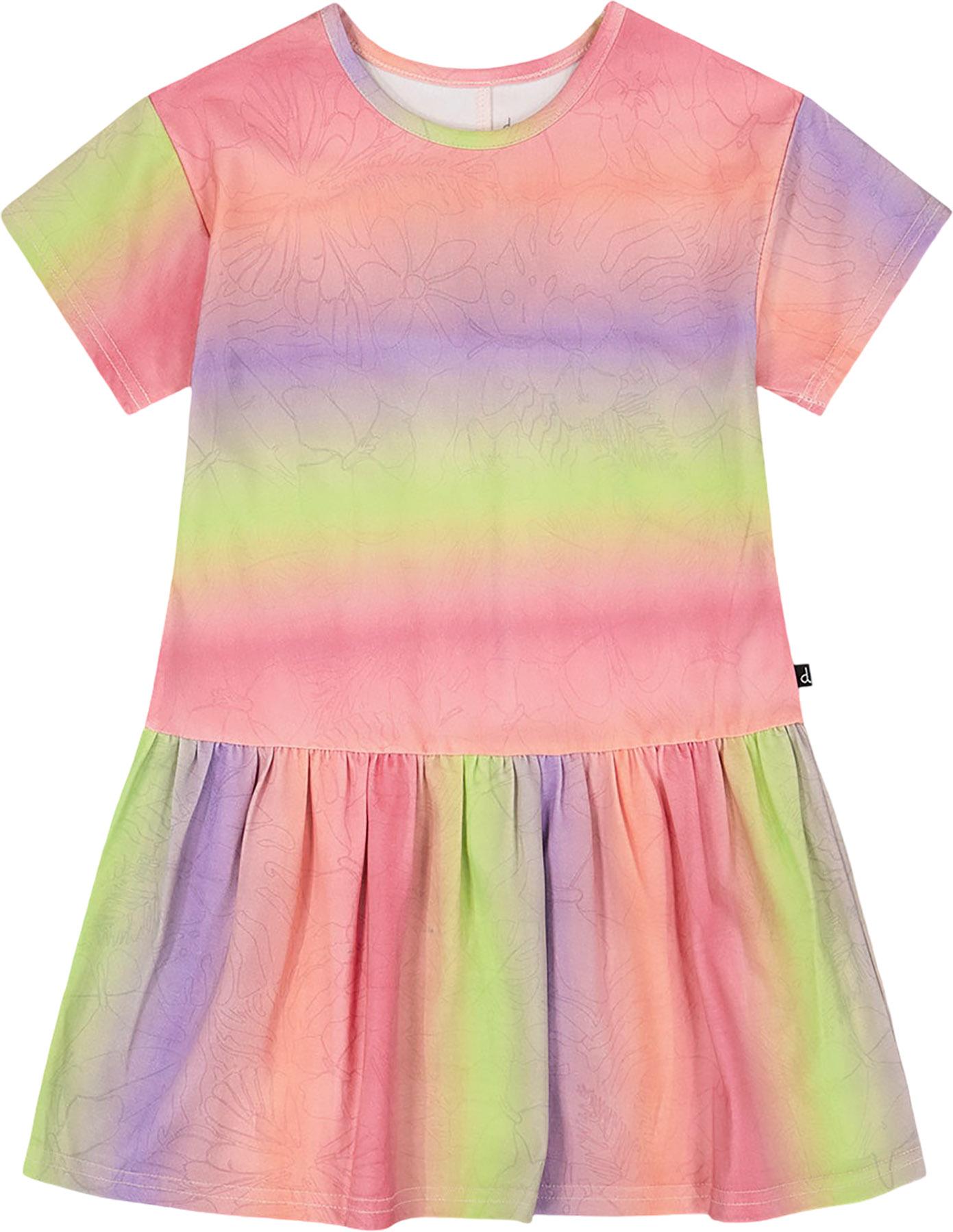 Product image for Printed Jersey Dress with Heart Back Cut Out - Little Girl
