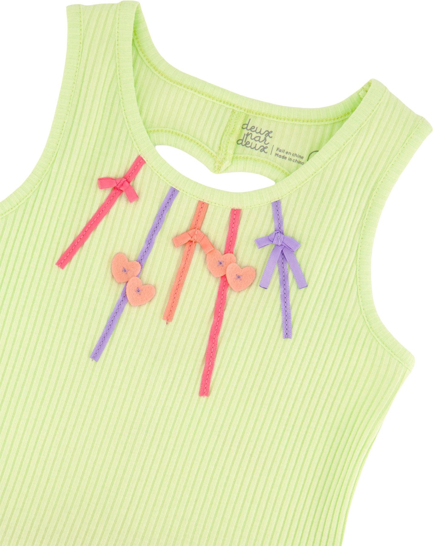 Product gallery image number 3 for product Bi-Material Sleeveless Dress - Little Girl