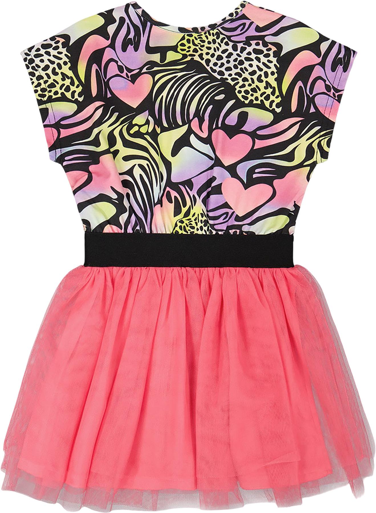 Product gallery image number 3 for product Printed Bi-Material Dress - Big Girl