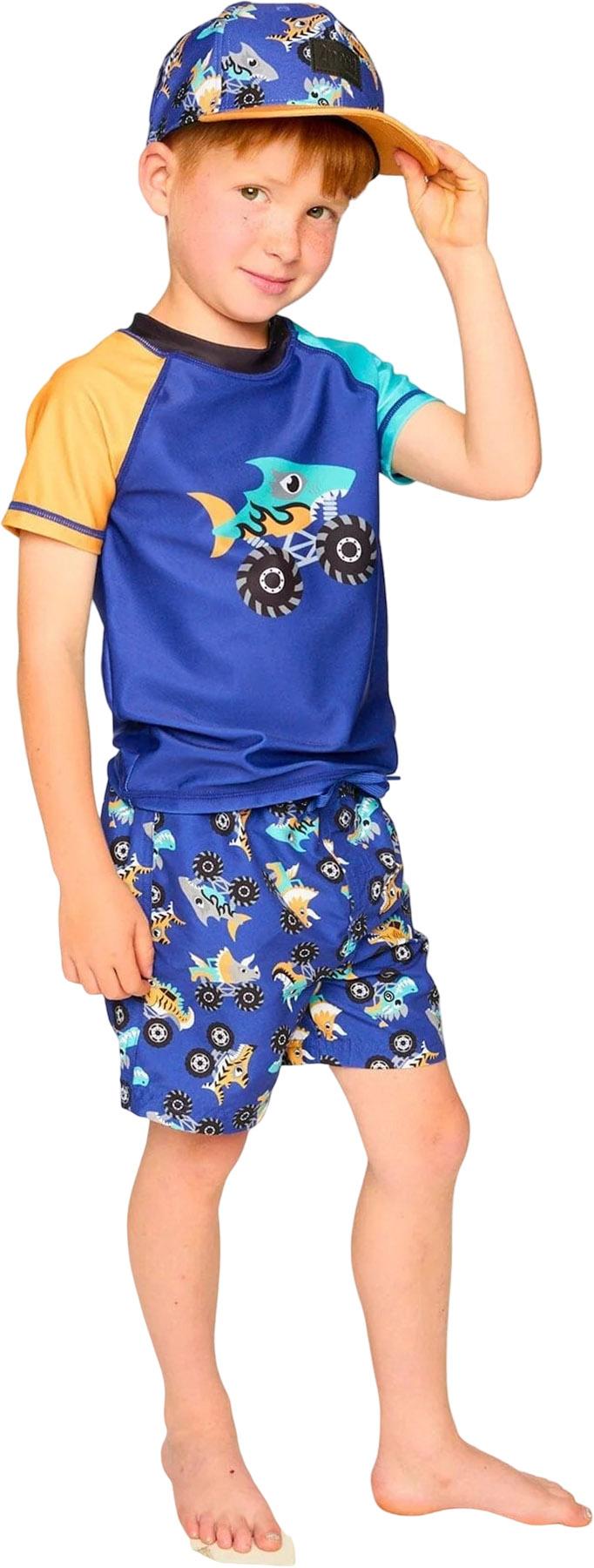 Product gallery image number 3 for product Truck Print Boardshorts - Little Boy