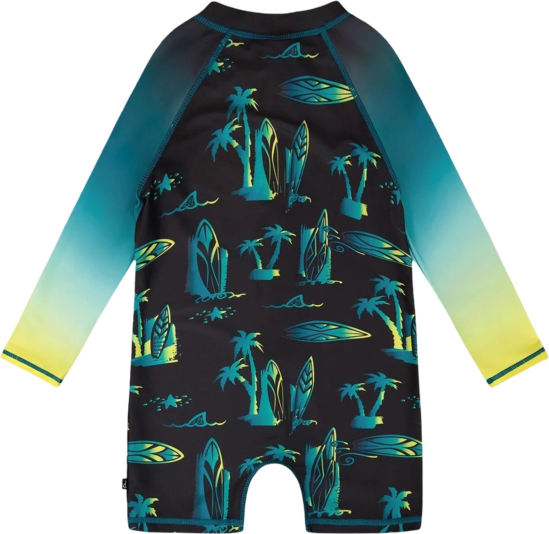 Product gallery image number 2 for product Surf Print One-Piece Long Sleeve Rashguard - Little Boy