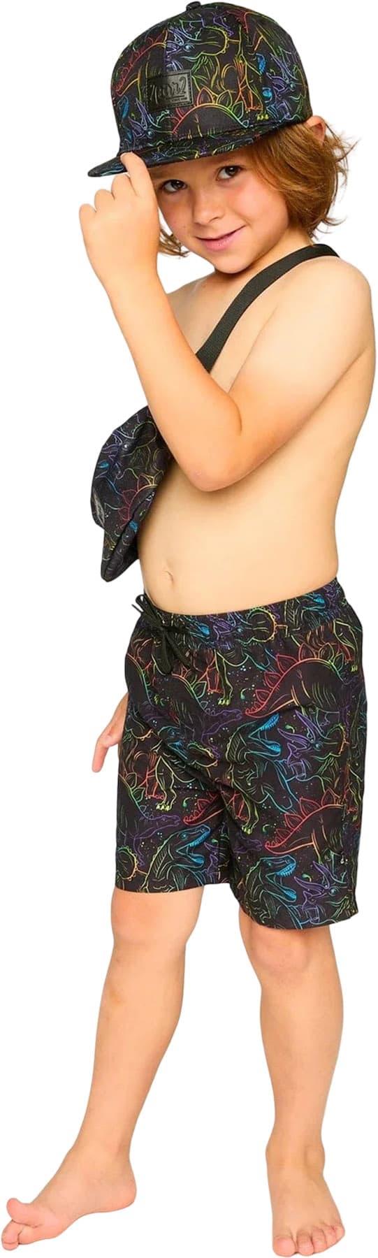 Product gallery image number 4 for product Dinosaur Print Swim Trunks - Little Boy