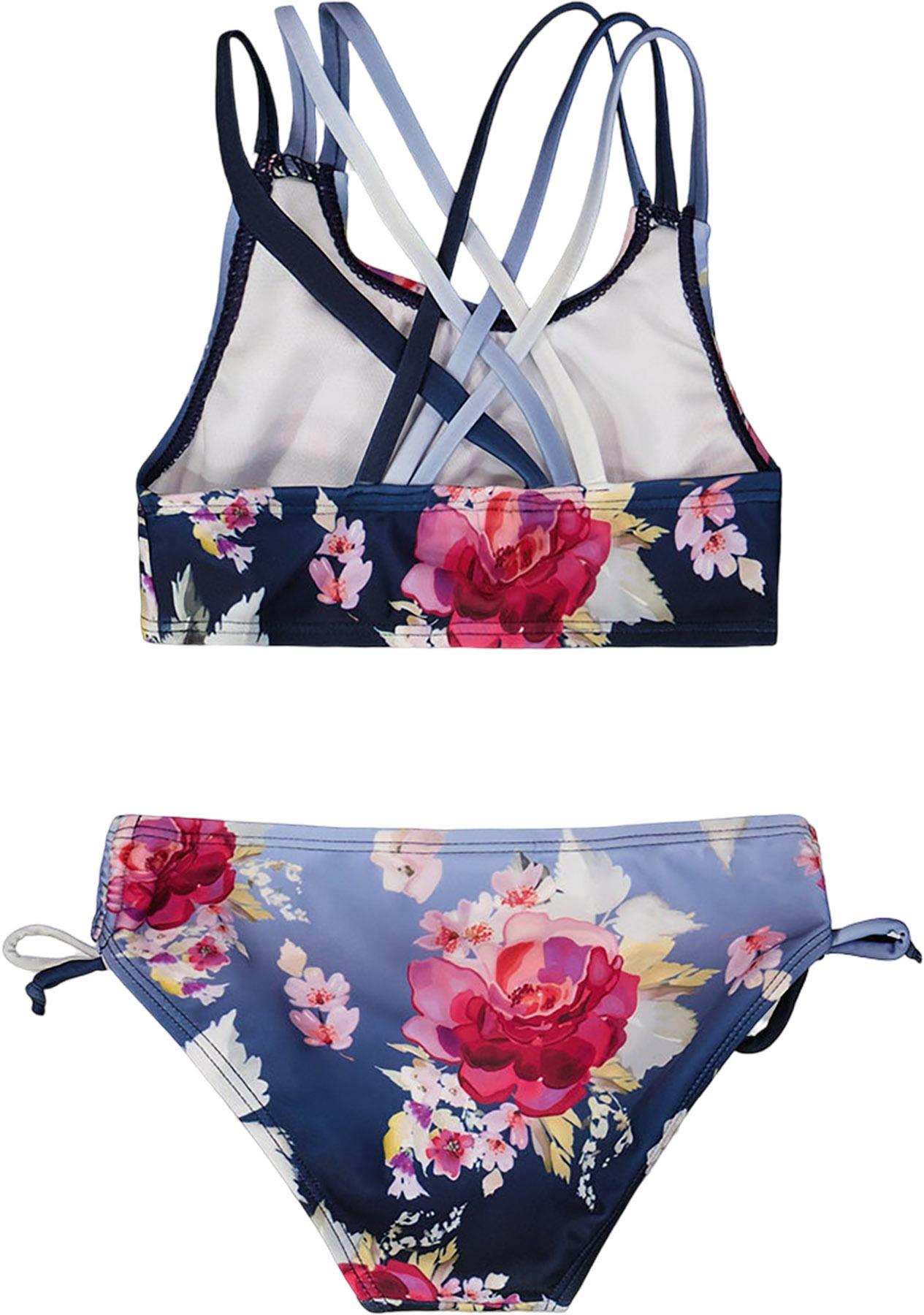 Product gallery image number 6 for product Rose Print Two-Piece Swimsuit - Little Girl