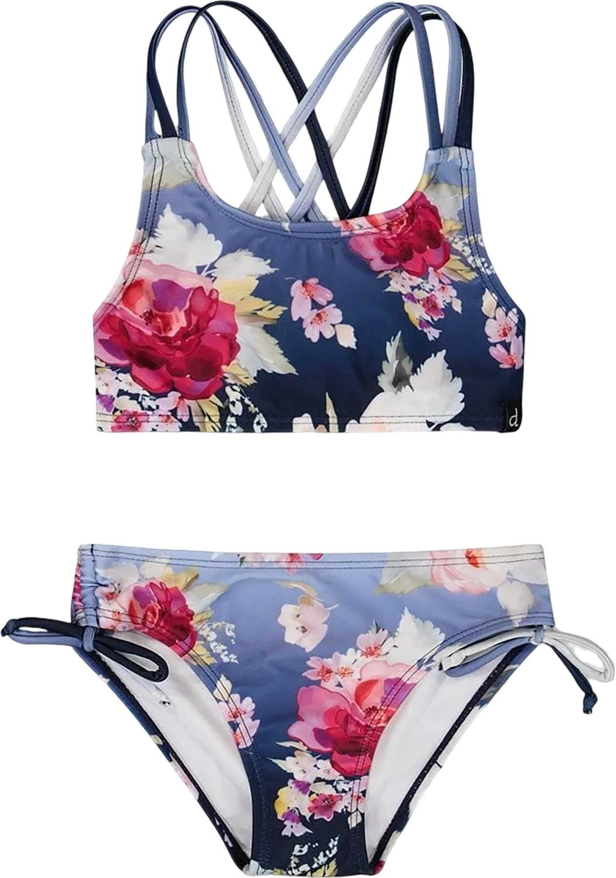Product image for Rose Print Two-Piece Swimsuit - Little Girl