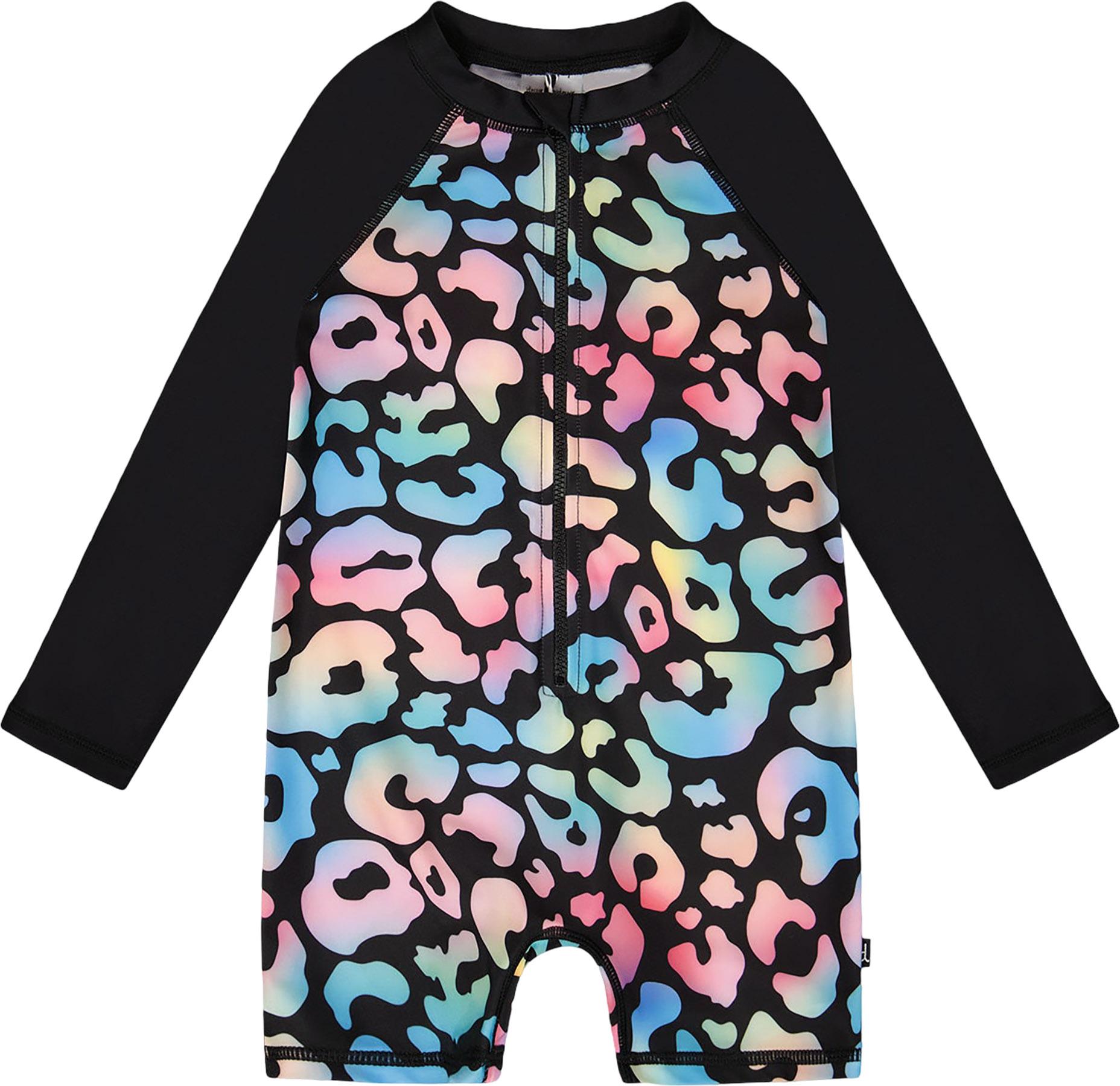 Product image for Maillot de surf une pièce à manches longues imprimé - Petite fille