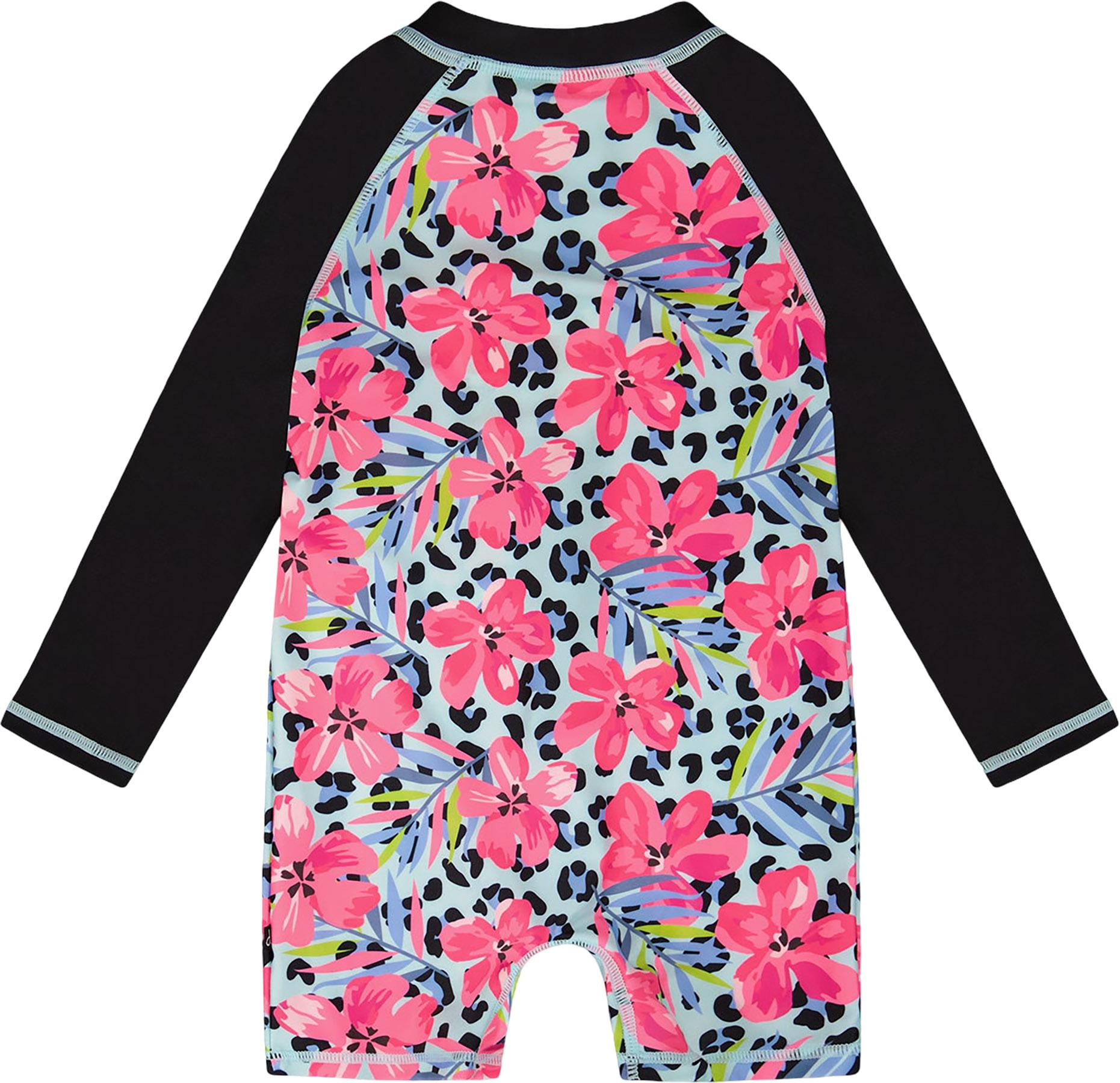 Product gallery image number 2 for product Printed One-Piece Long Sleeve Rashguard - Little Girl