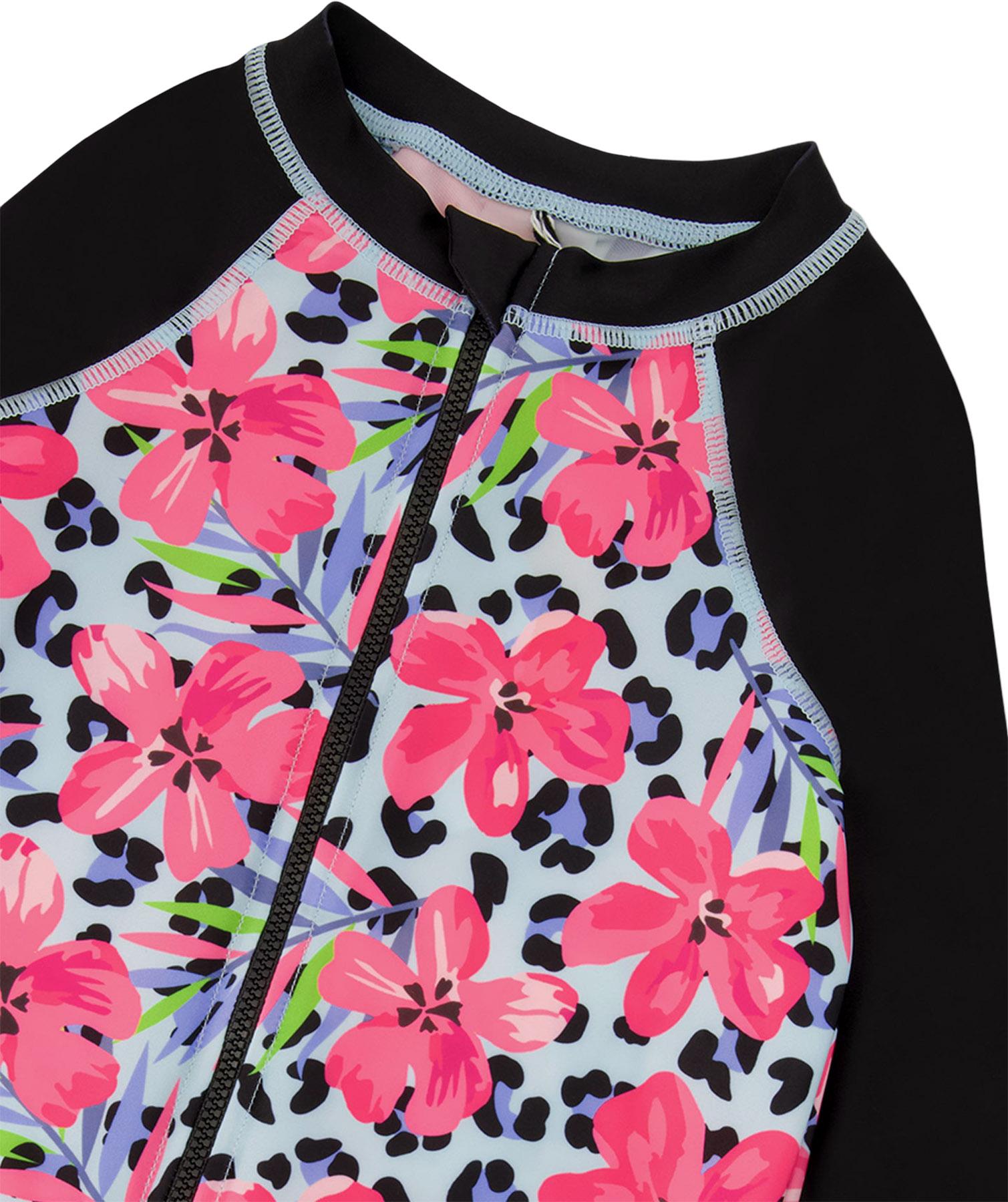 Product gallery image number 3 for product Printed One-Piece Long Sleeve Rashguard - Little Girl