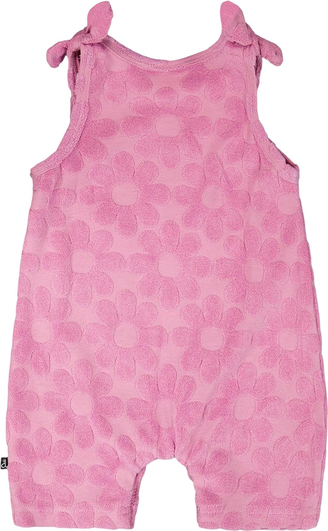 Product gallery image number 2 for product Terry Cloth Romper with Bows - Baby Girl