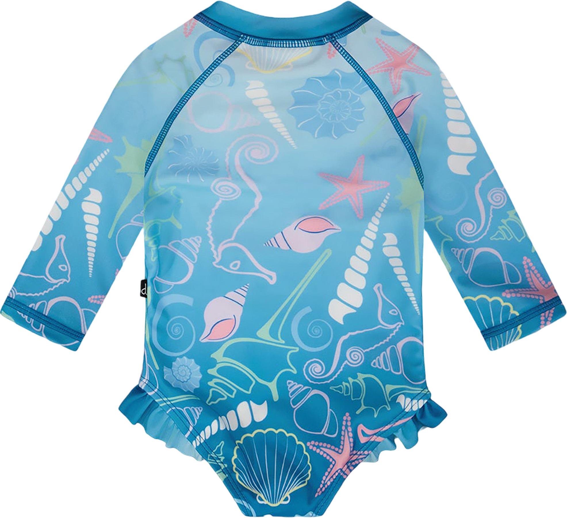 Product gallery image number 2 for product Printed One-Piece Long Sleeve Rashguard - Little Girl
