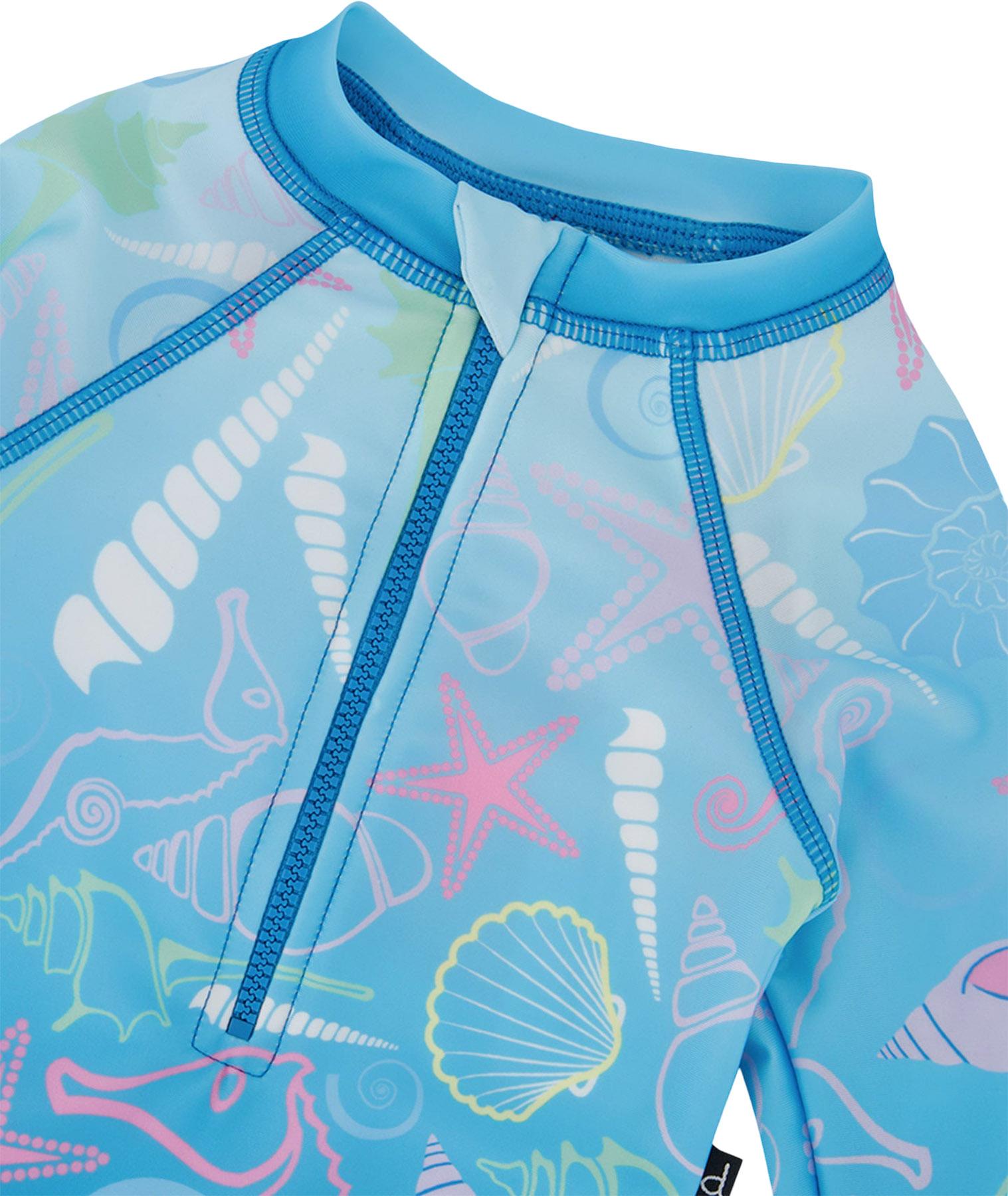 Product gallery image number 3 for product Printed One-Piece Long Sleeve Rashguard - Little Girl