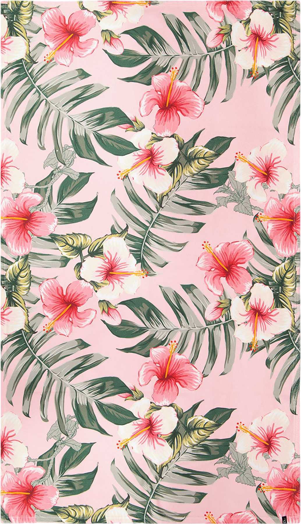 Product image for Beach Towel Pink Hibiscus Print - Womens