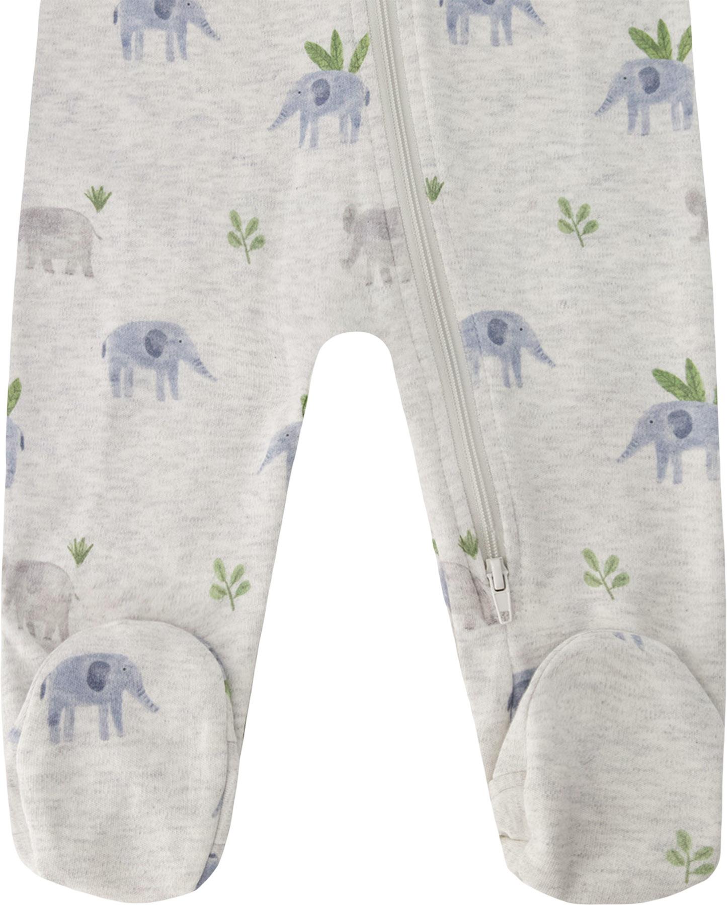 Product gallery image number 2 for product Printed Organic Cotton One-Piece Pyjama - Baby Girl
