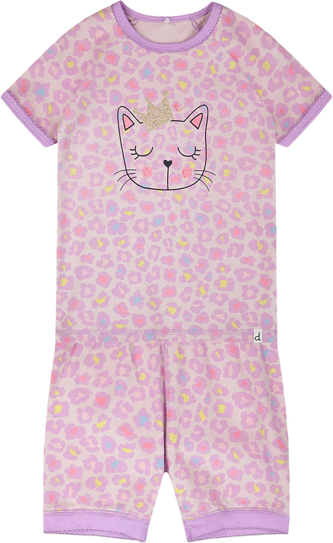 Product image for Printed Organic Cotton Two-Piece Pyjama Set - Little Girl