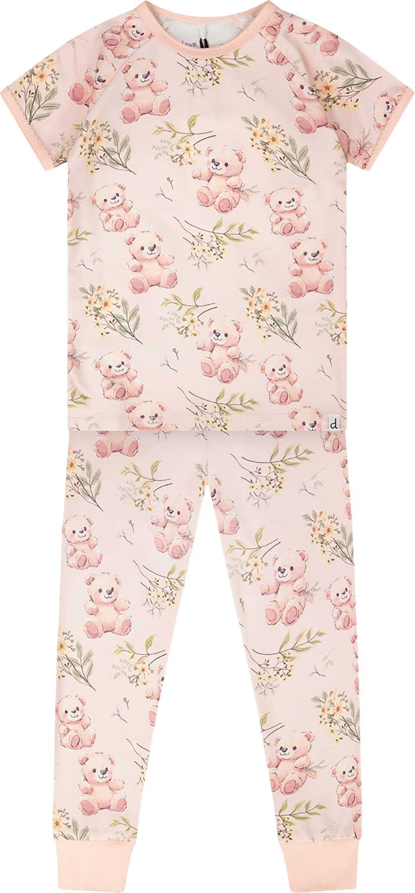 Pale Rose Bear Print