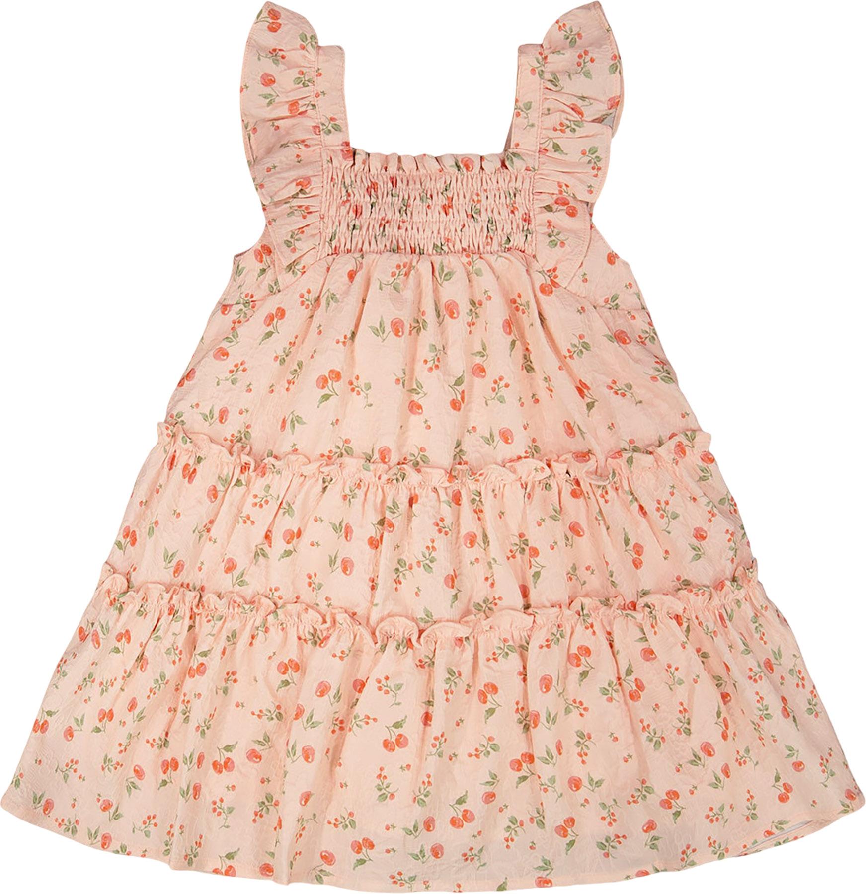 Product gallery image number 2 for product Printed Multi-Tiered Dress with Smocking - Baby Girl