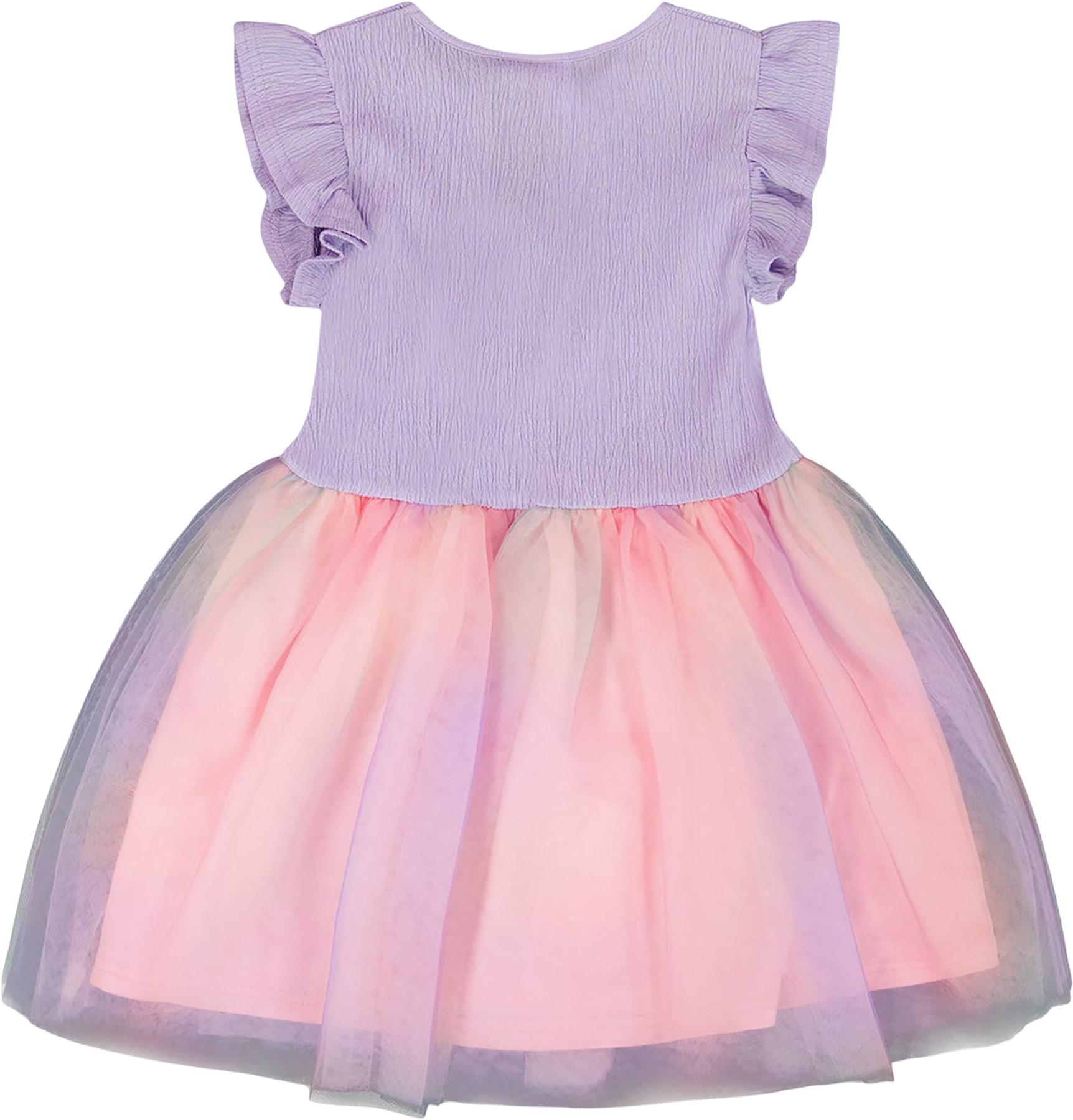 Product gallery image number 2 for product Bi-Material Mesh Dress - Little Girl