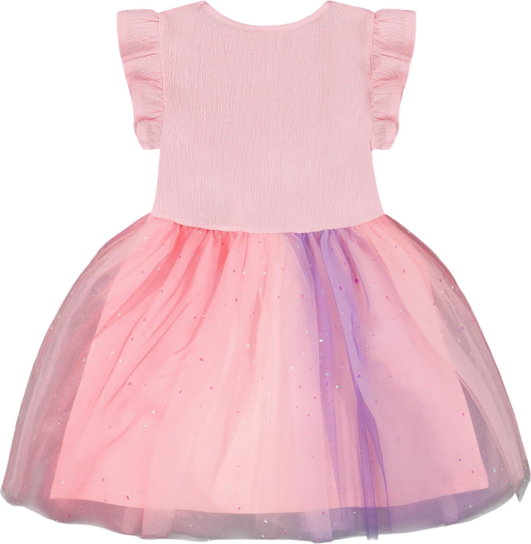 Product gallery image number 2 for product Bi-Material Mesh Dress - Little Girl