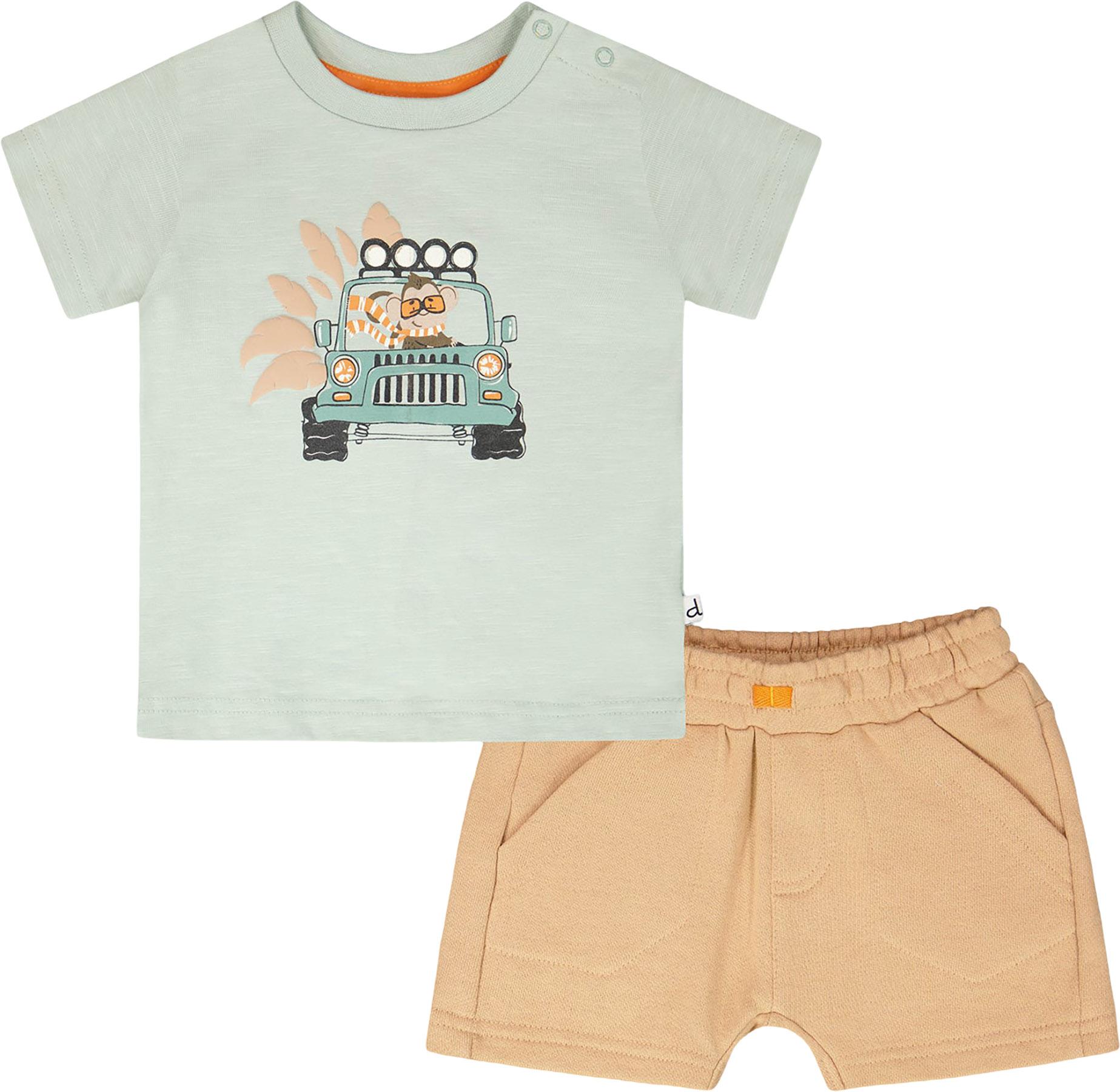 Image de produit pour Ensemble t-shirt à manches courtes et short en coton biologique - Bébé garçon