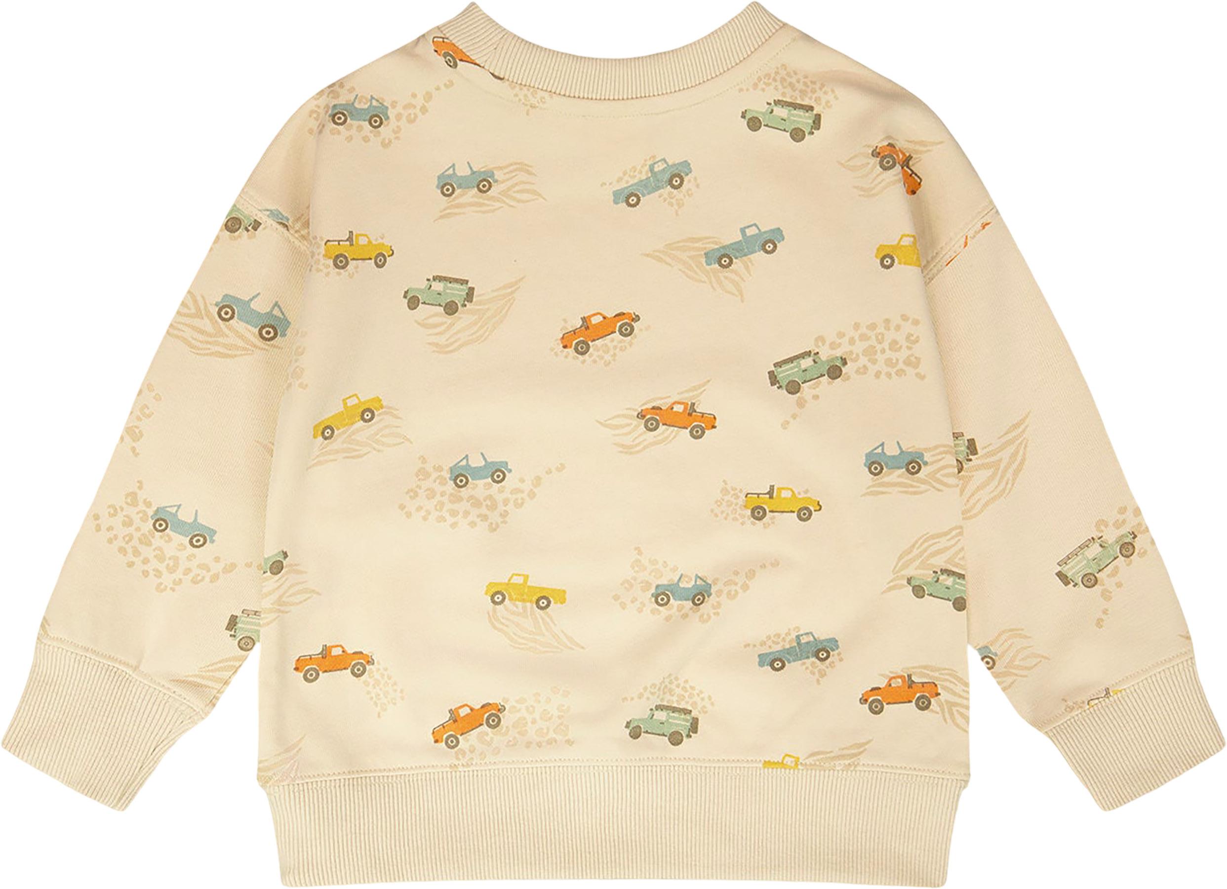 Product gallery image number 2 for product French Terry Sweatshirt Beige Jeep Print