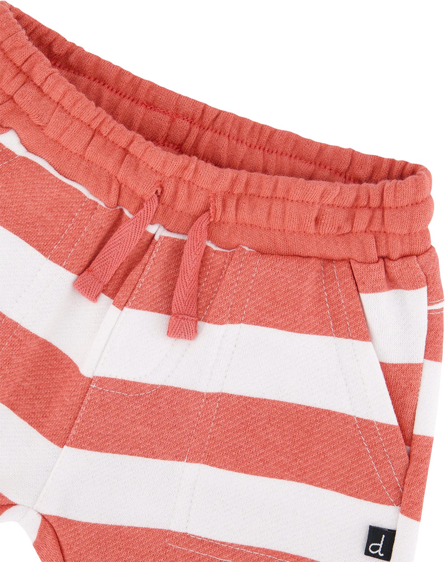 Product gallery image number 3 for product Striped Organic Cotton Short Sleeve T-Shirt and Shorts Set - Little Boy