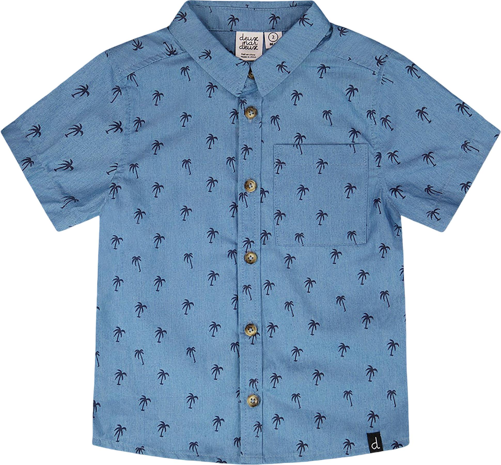 Product image for Printed Short Sleeve Chambray Shirt - Little Boy