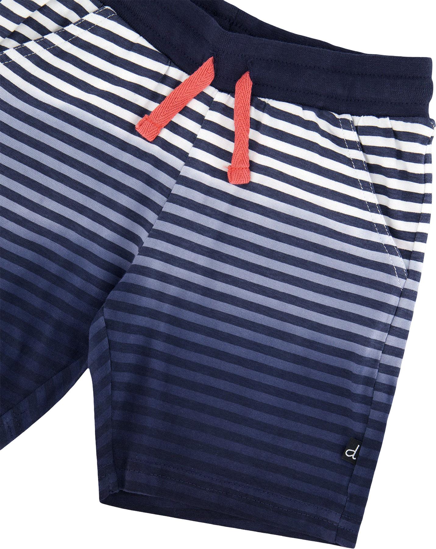 Product gallery image number 3 for product Gradient Striped Organic Cotton Shorts - Little Boy